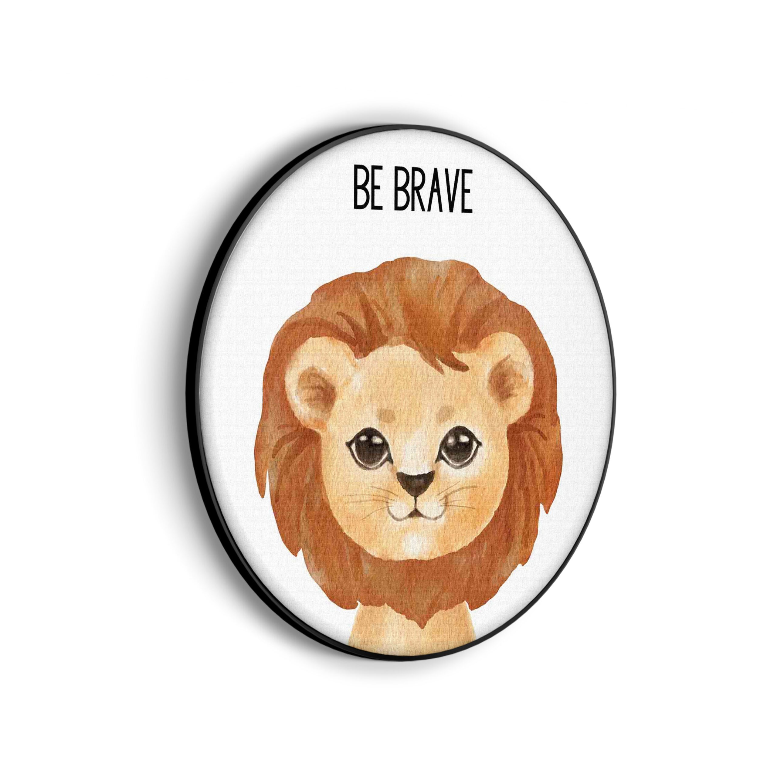 Akoestisch Schilderij Be Brave Leeuw Rond - Muurcirkel Template Vierkant Rond kinderen 10 1 2 scaled 1