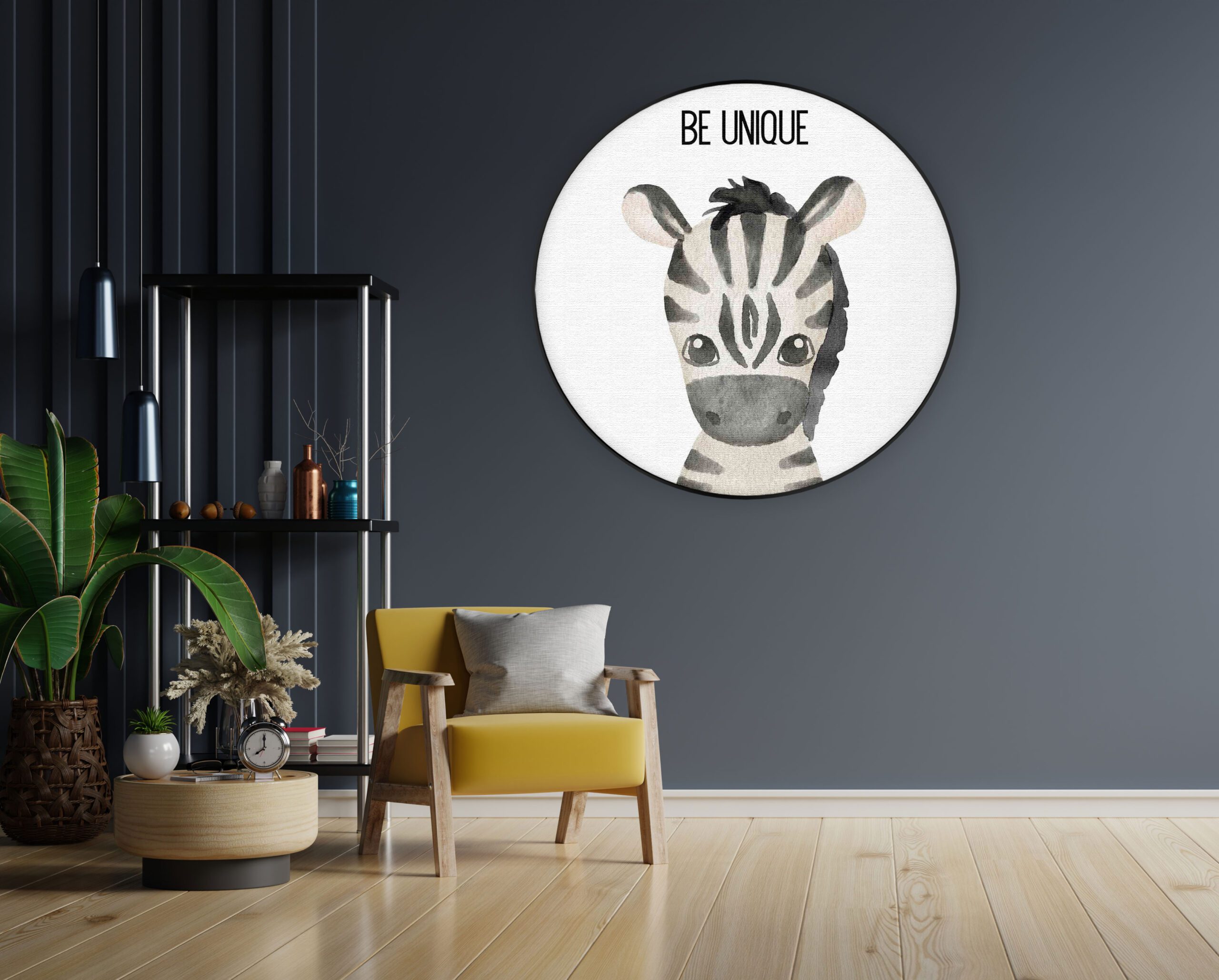 Akoestisch Schilderij Be Unique zebrapaardje Rond - Muurcirkel Template Vierkant Rond kinderen 13 1 3 scaled 1