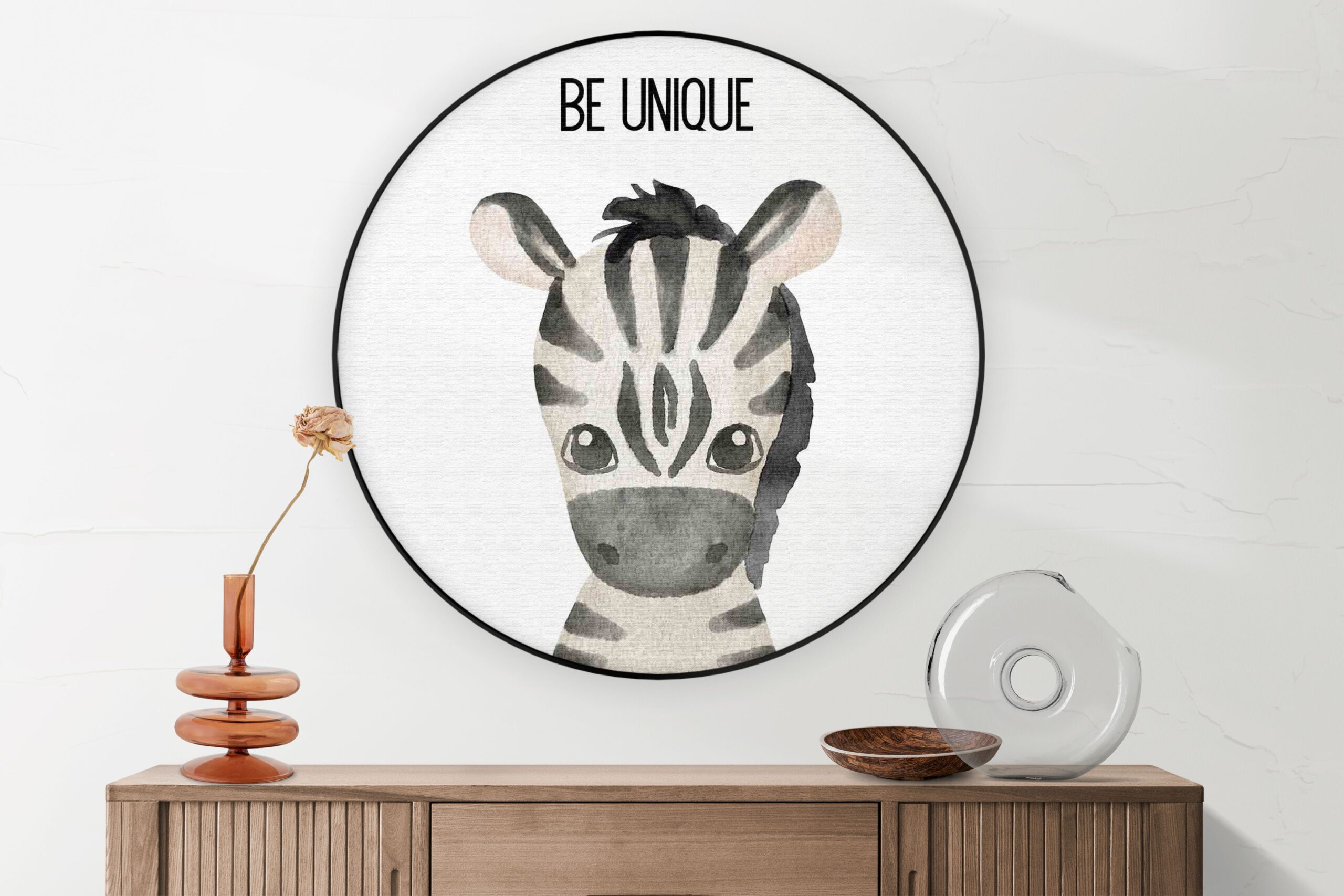 Akoestisch Schilderij Be Unique zebrapaardje Rond - Muurcirkel Template Vierkant Rond kinderen 13 1 4 scaled 1
