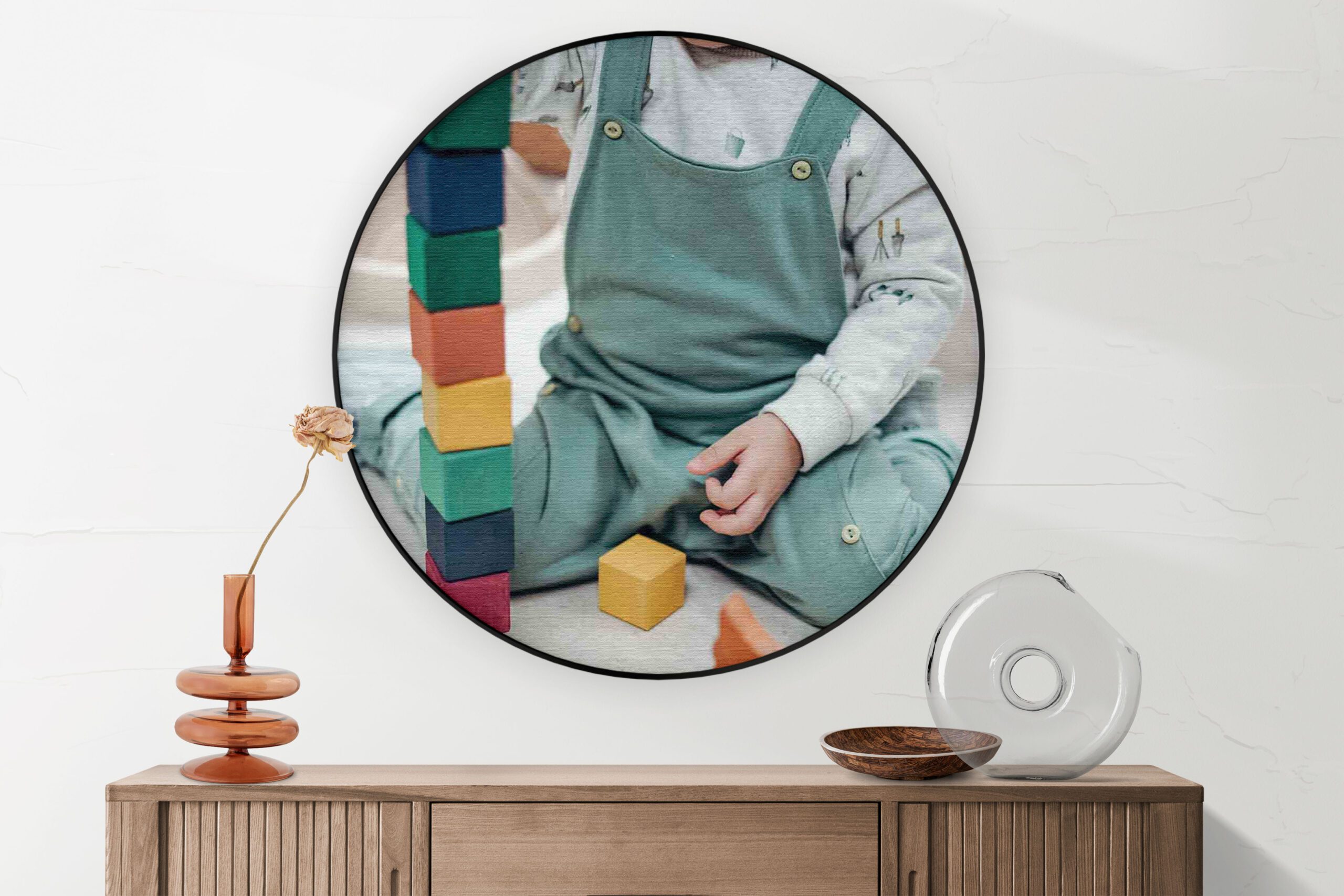 Akoestisch Schilderij Spelend Kind Rond - Muurcirkel Template Vierkant Rond kinderen 22 1 4 scaled 1