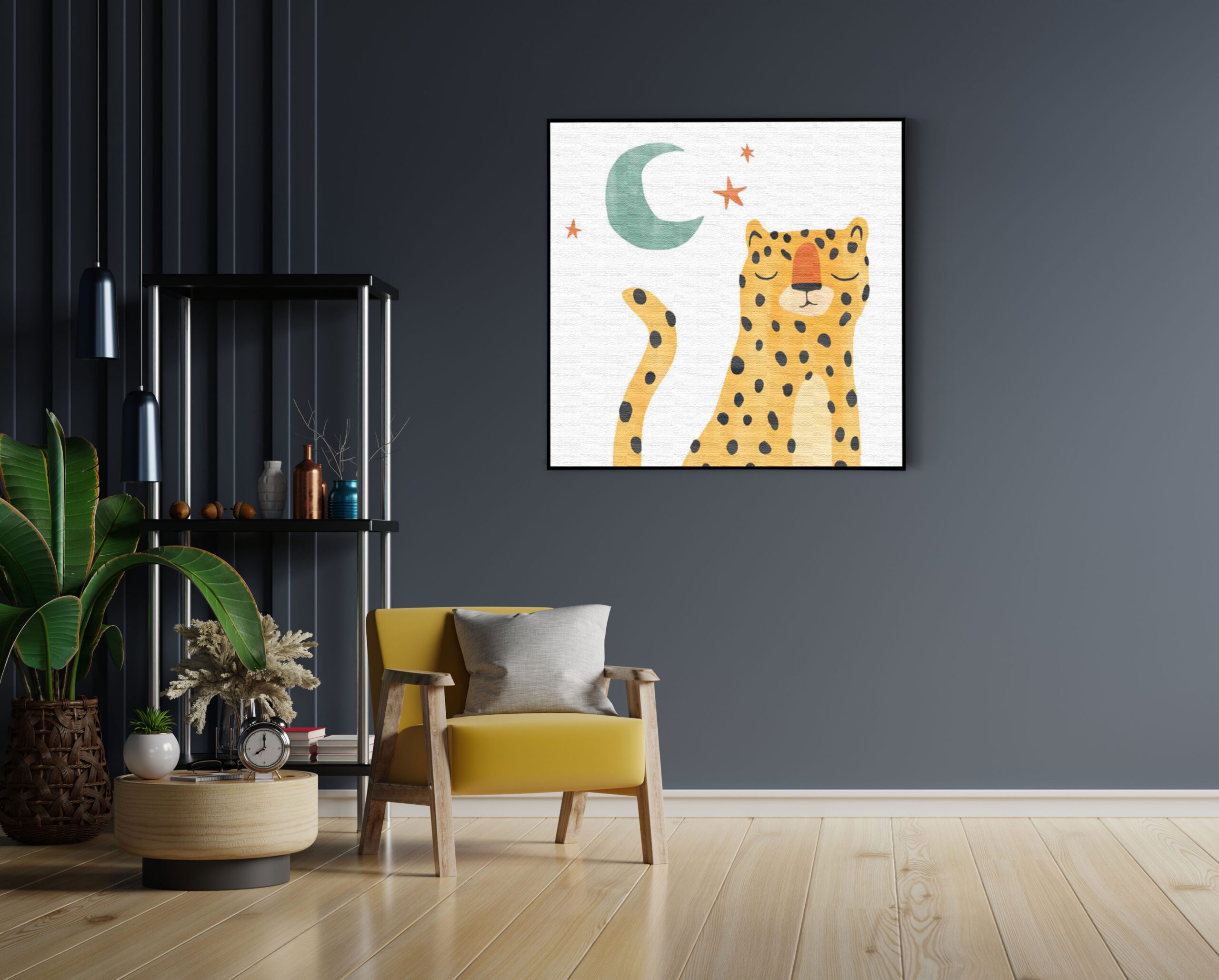 Akoestisch Schilderij Luie Luipaardje Vierkant Template Vierkant Rond kinderen 24 1 1 scaled 1