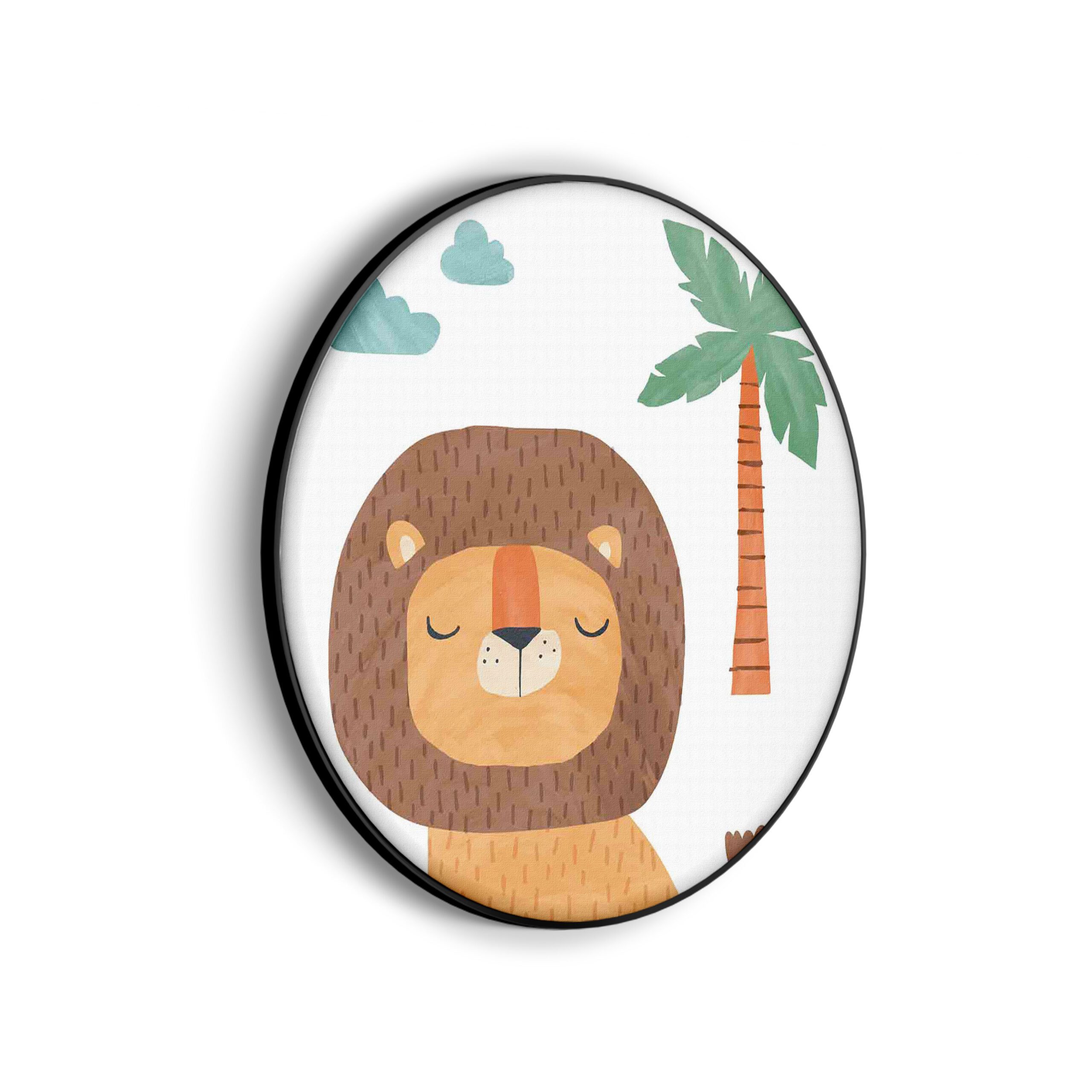 Akoestisch Schilderij De Leeuw in het bos Rond - Muurcirkel Template Vierkant Rond kinderen 28 1 2 scaled 1
