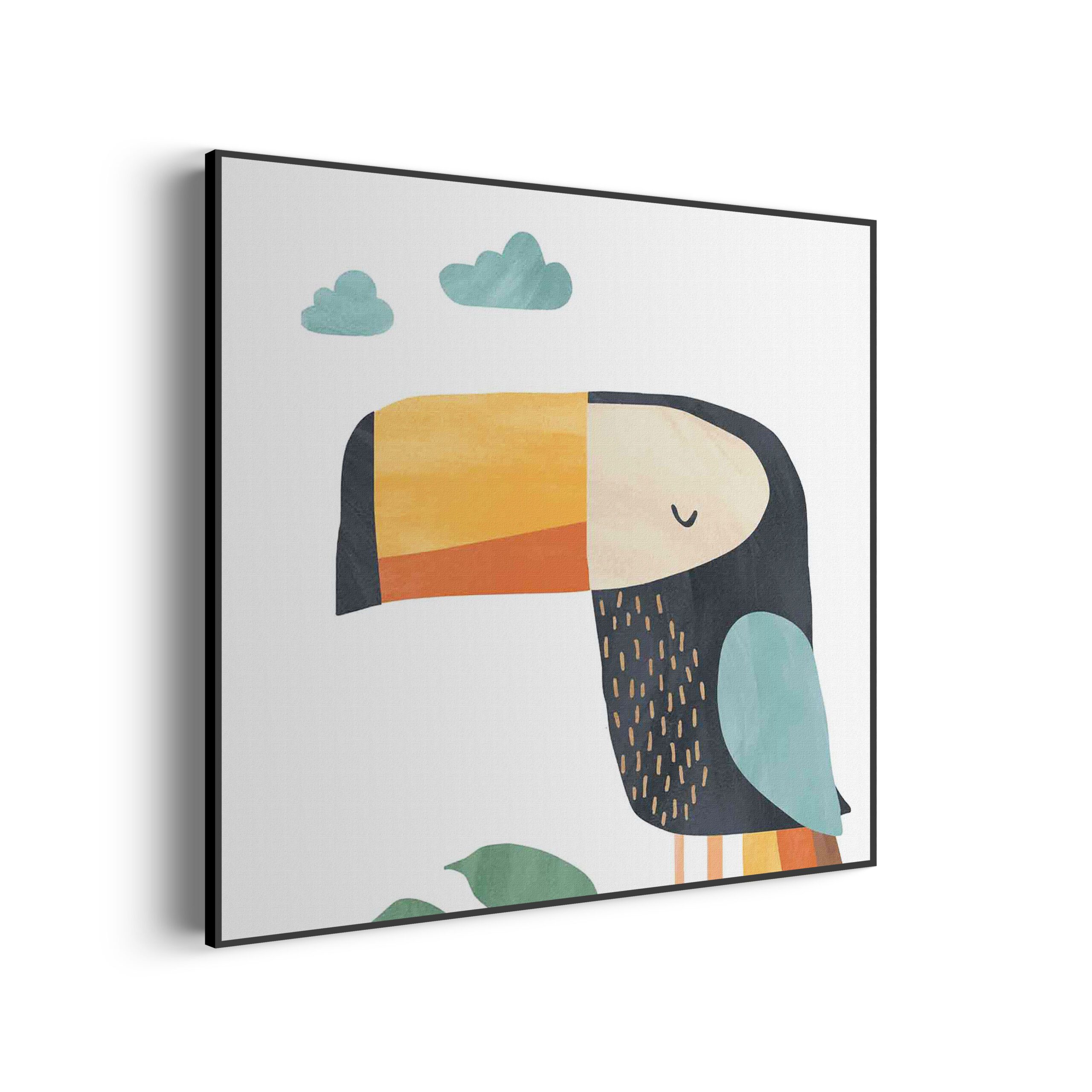 Akoestisch Schilderij Toekan in de wolken Vierkant Template Vierkant Rond kinderen 30 scaled 1