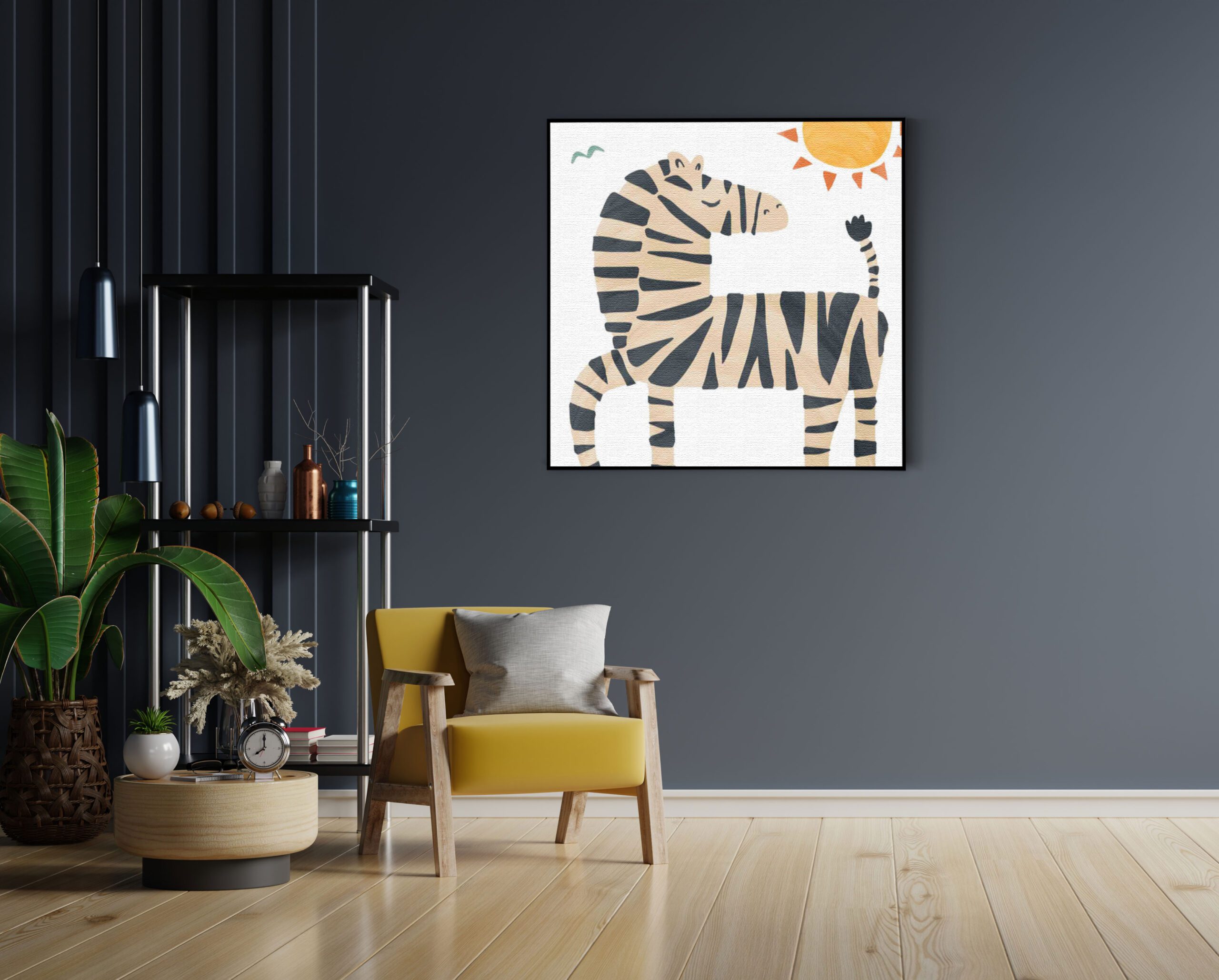 Akoestisch Schilderij Zebrapaardje in het zonnetje Vierkant Template Vierkant Rond kinderen 31 1 1 scaled 1