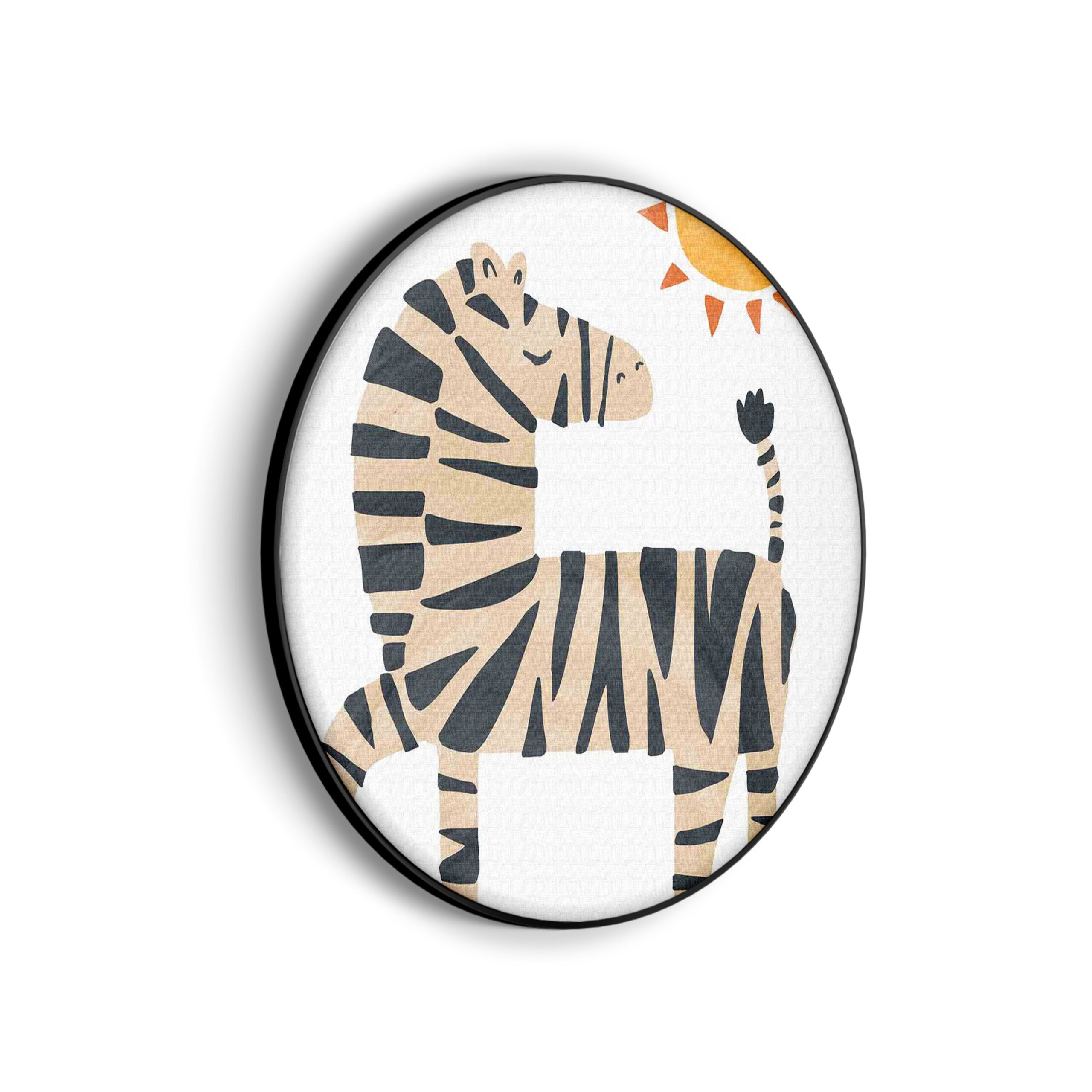 Akoestisch Schilderij Zebrapaardje in het zonnetje Rond - Muurcirkel Template Vierkant Rond kinderen 31 1 2 scaled 1