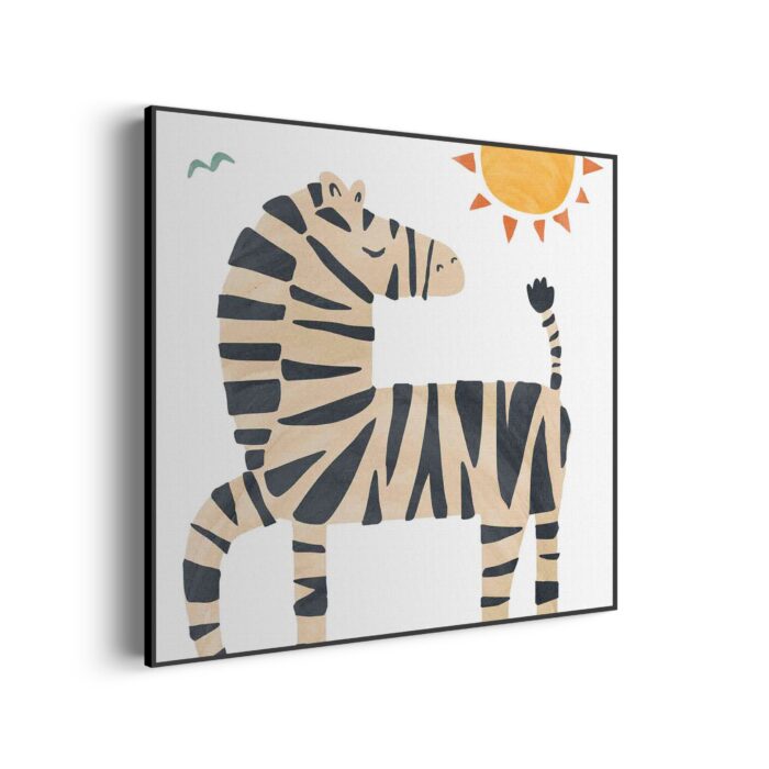 Akoestisch Schilderij Zebrapaardje in het zonnetje Vierkant Template Vierkant Rond kinderen 31 scaled 1