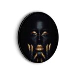 Akoestisch Schilderij Dame Gouden Make up Rond - Muurcirkel Template Vierkant Rond lifestyle 1 scaled 1