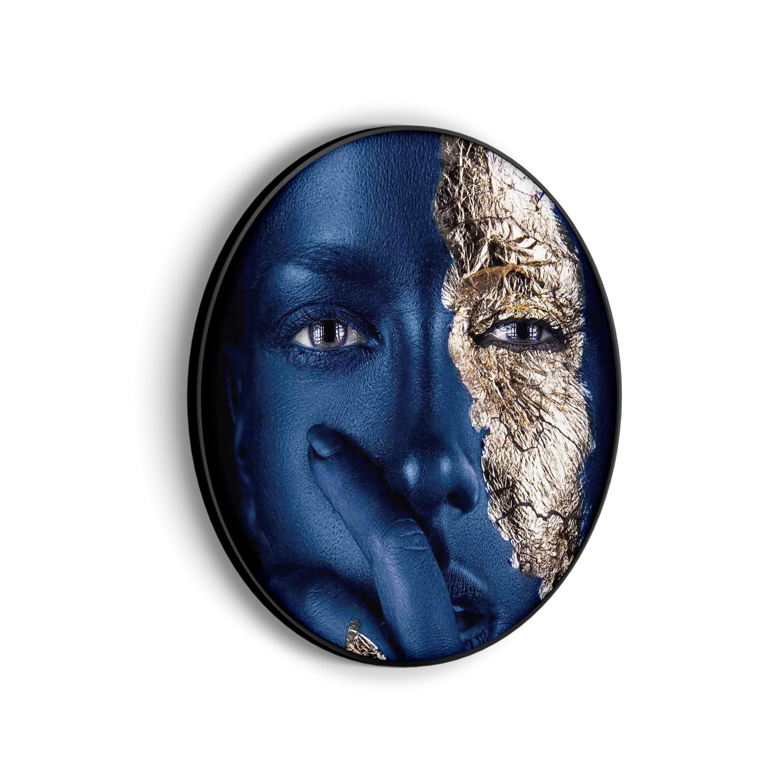 Akoestisch Schilderij Golden Whoman 01 Rond - Muurcirkel Template Vierkant Rond lifestyle 12 scaled 1