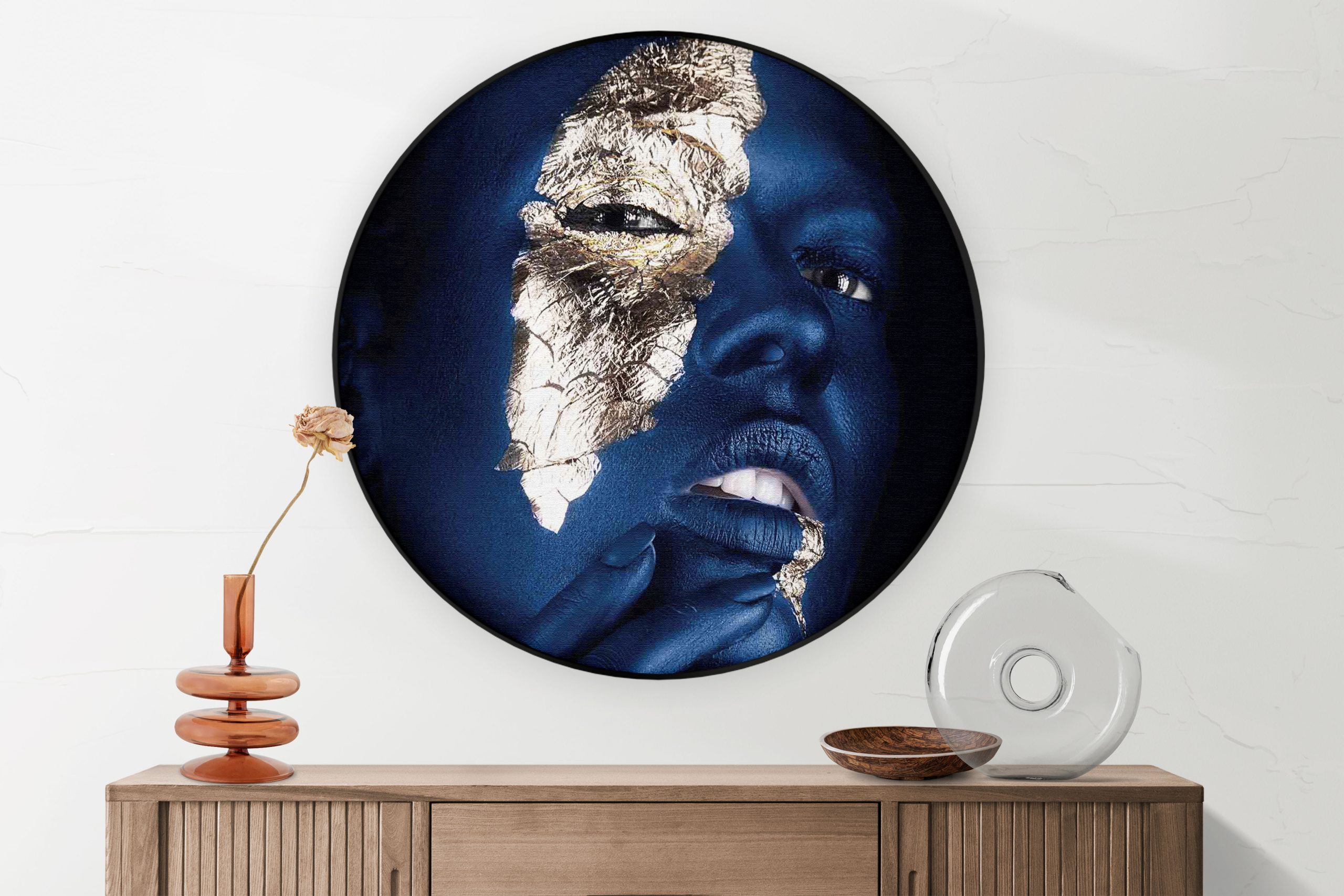 Akoestisch Schilderij Golden Whoman 02 Rond - Muurcirkel Template Vierkant Rond lifestyle 13 1 2 scaled 1