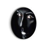 Akoestisch Schilderij Dame Zilvere Make up Rond - Muurcirkel Template Vierkant Rond lifestyle 2 scaled 1