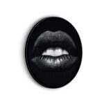 Akoestisch Schilderij Silver Lips Rond - Muurcirkel Template Vierkant Rond lifestyle 4 scaled 1