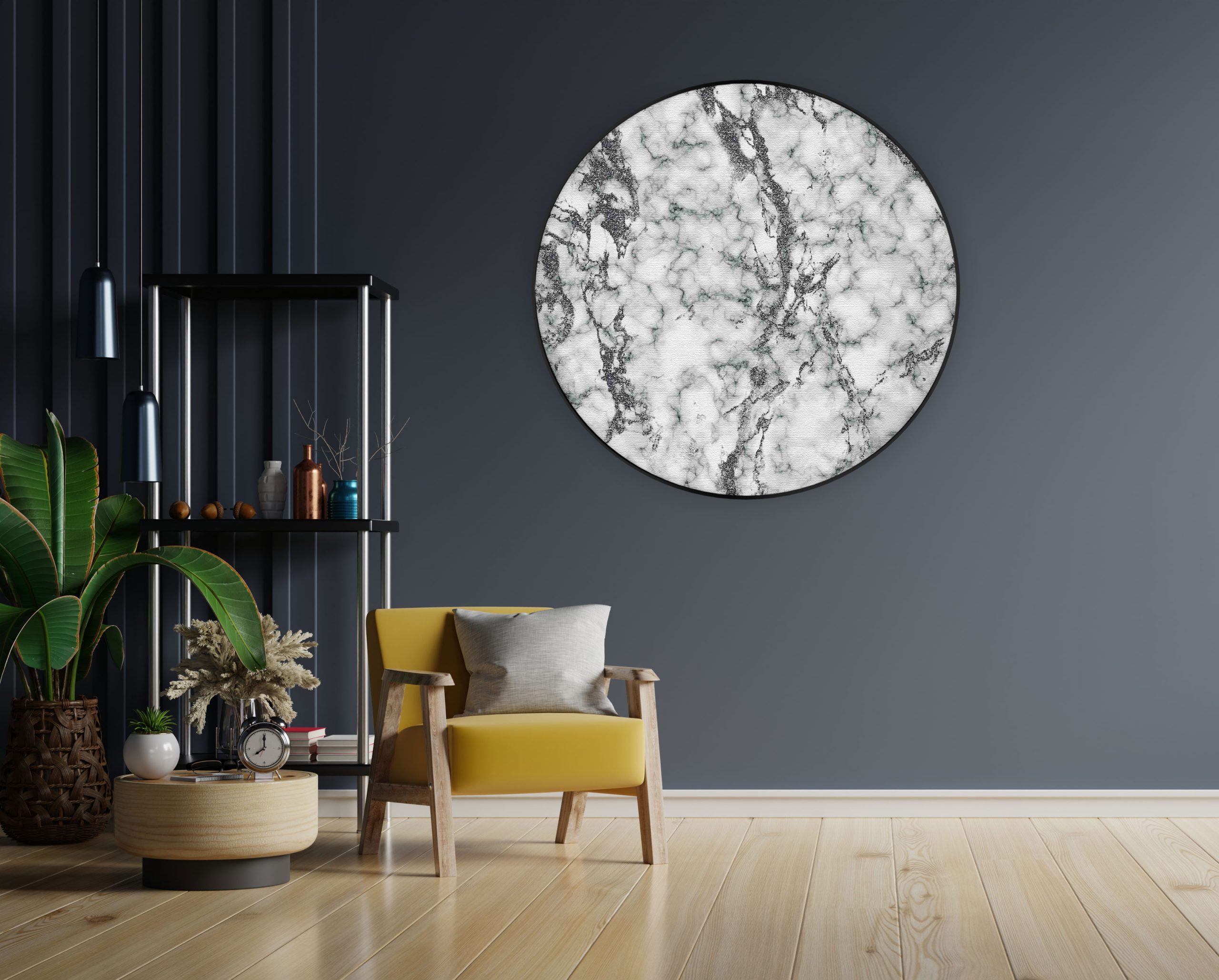 Akoestisch Schilderij Basis Marmer Look Grijs Rond - Muurcirkel Template Vierkant Rond marmer 1 1 1 scaled 1