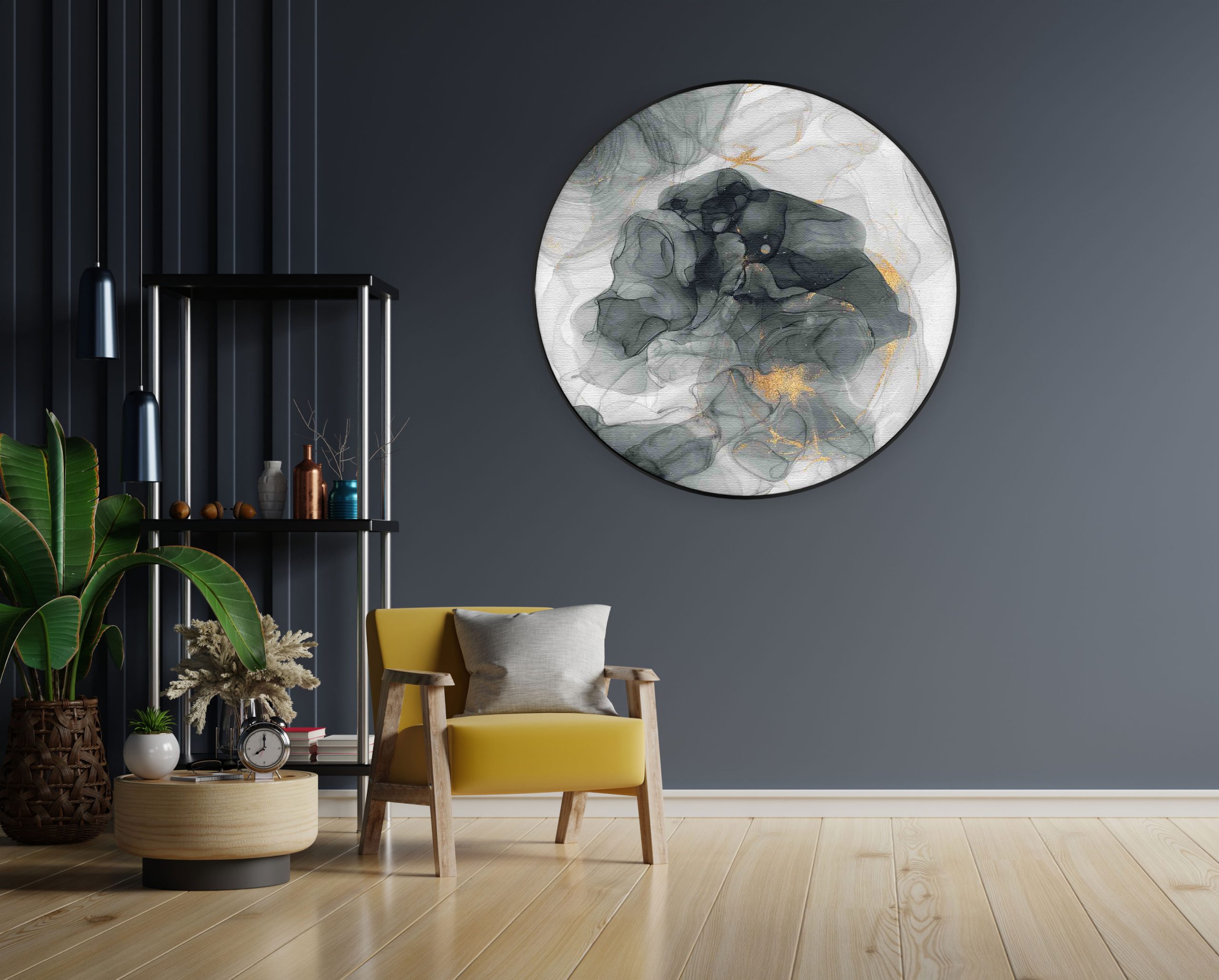 Akoestisch Schilderij Basis Marmer Look Grijs Rond - Muurcirkel Template Vierkant Rond marmer 10 1 1 scaled 1