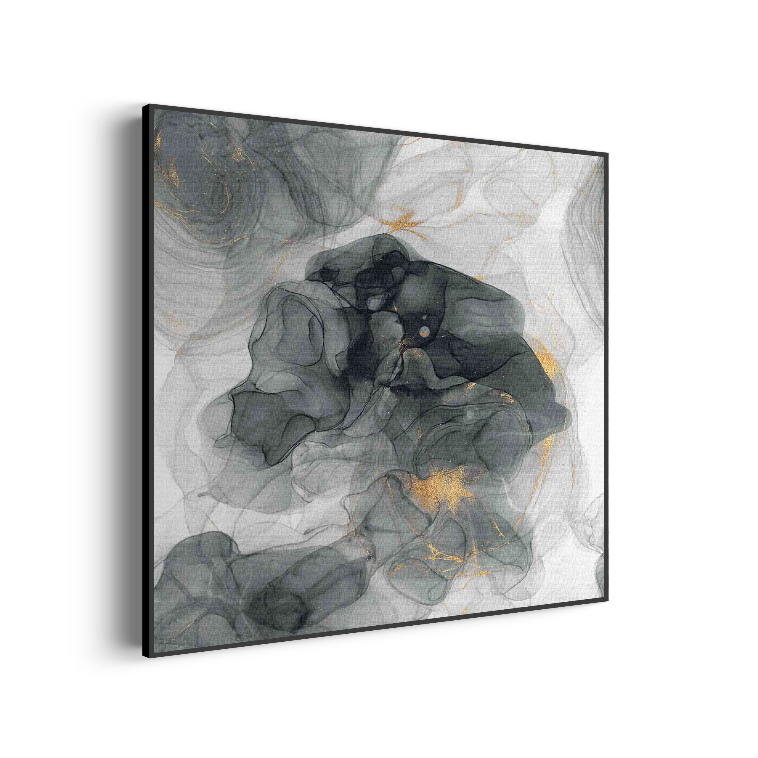 Akoestisch Schilderij Abstract Marmer Look Grijs met Goud 02 Vierkant Template Vierkant Rond marmer 10 1 3 scaled 1