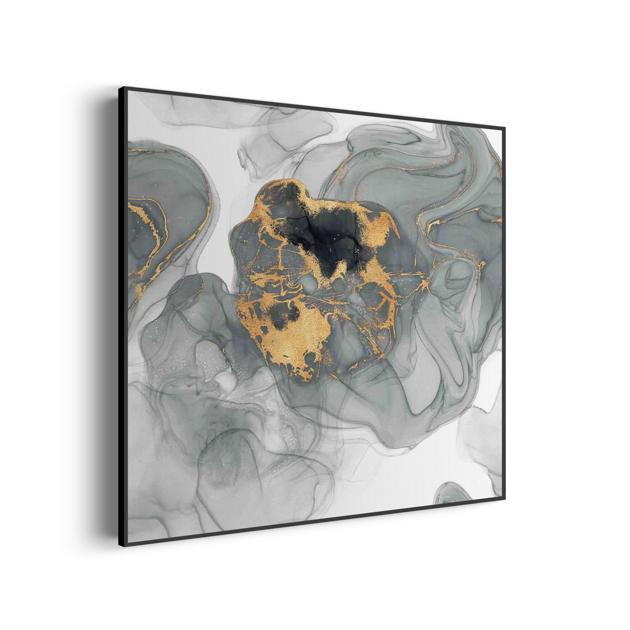 Akoestisch Schilderij Abstract Marmer Look Grijs met Goud 03 Vierkant Template Vierkant Rond marmer 11 1 3 scaled 1