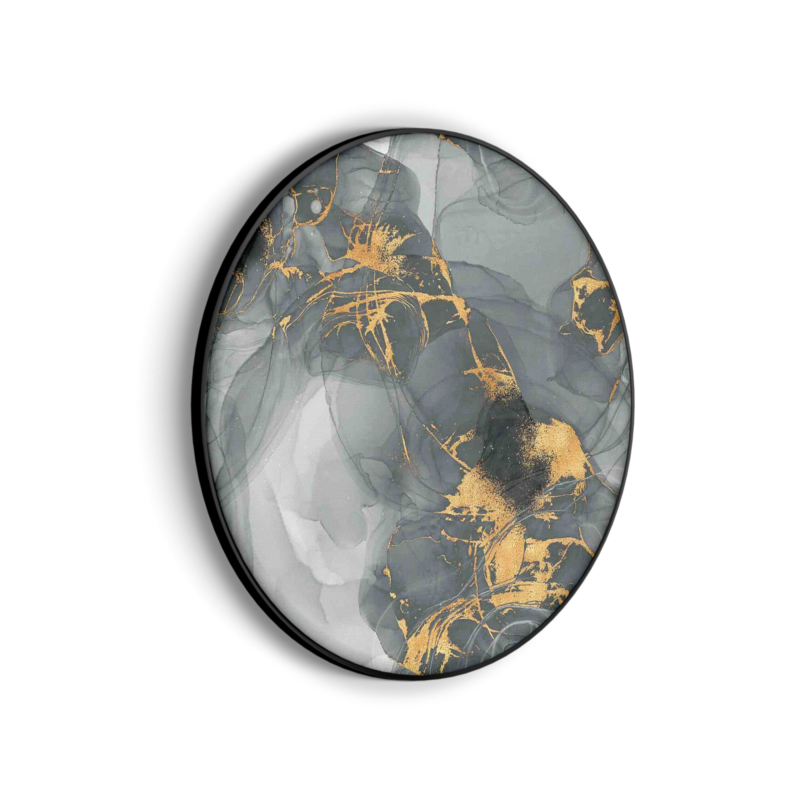 Akoestisch Schilderij Abstract Marmer Look Grijs met Goud 05 Rond - Muurcirkel Template Vierkant Rond marmer 14 scaled 1