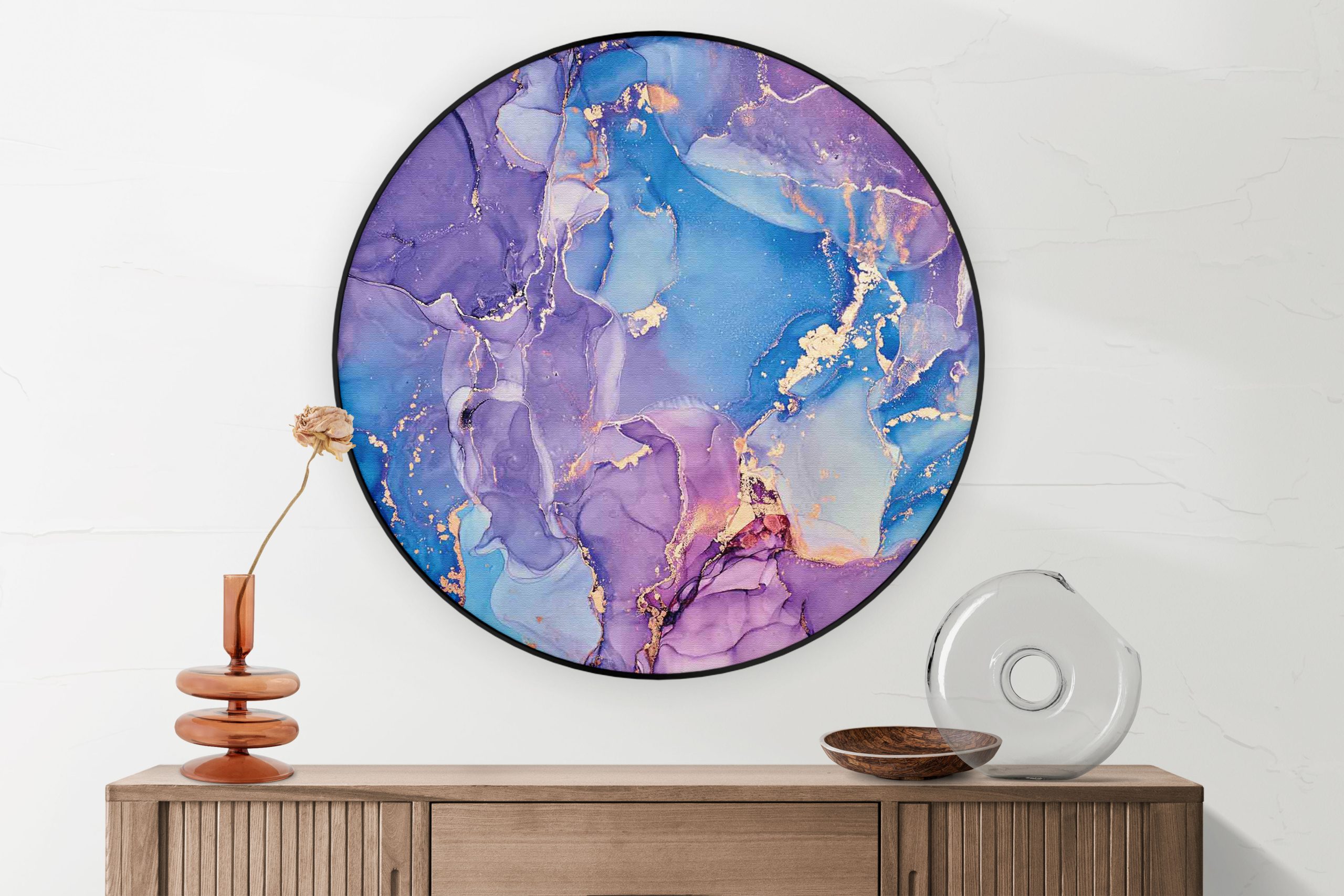 Akoestisch Schilderij Marmer Look Colored 01 Rond - Muurcirkel Template Vierkant Rond marmer 20 1 2 scaled 1