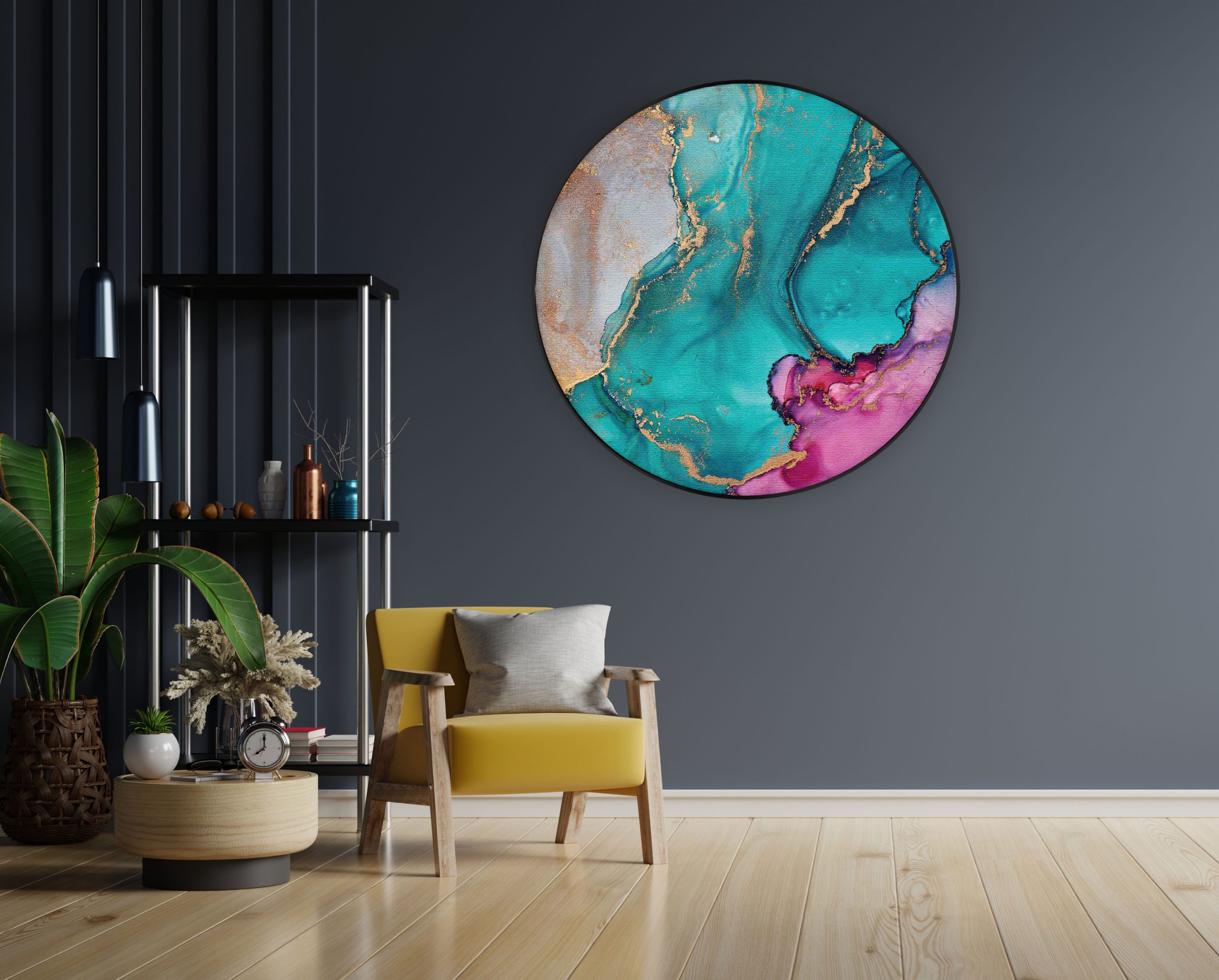 Akoestisch Schilderij Marmer Look Colored 05 Rond - Muurcirkel Template Vierkant Rond marmer 25 1 1 scaled 1