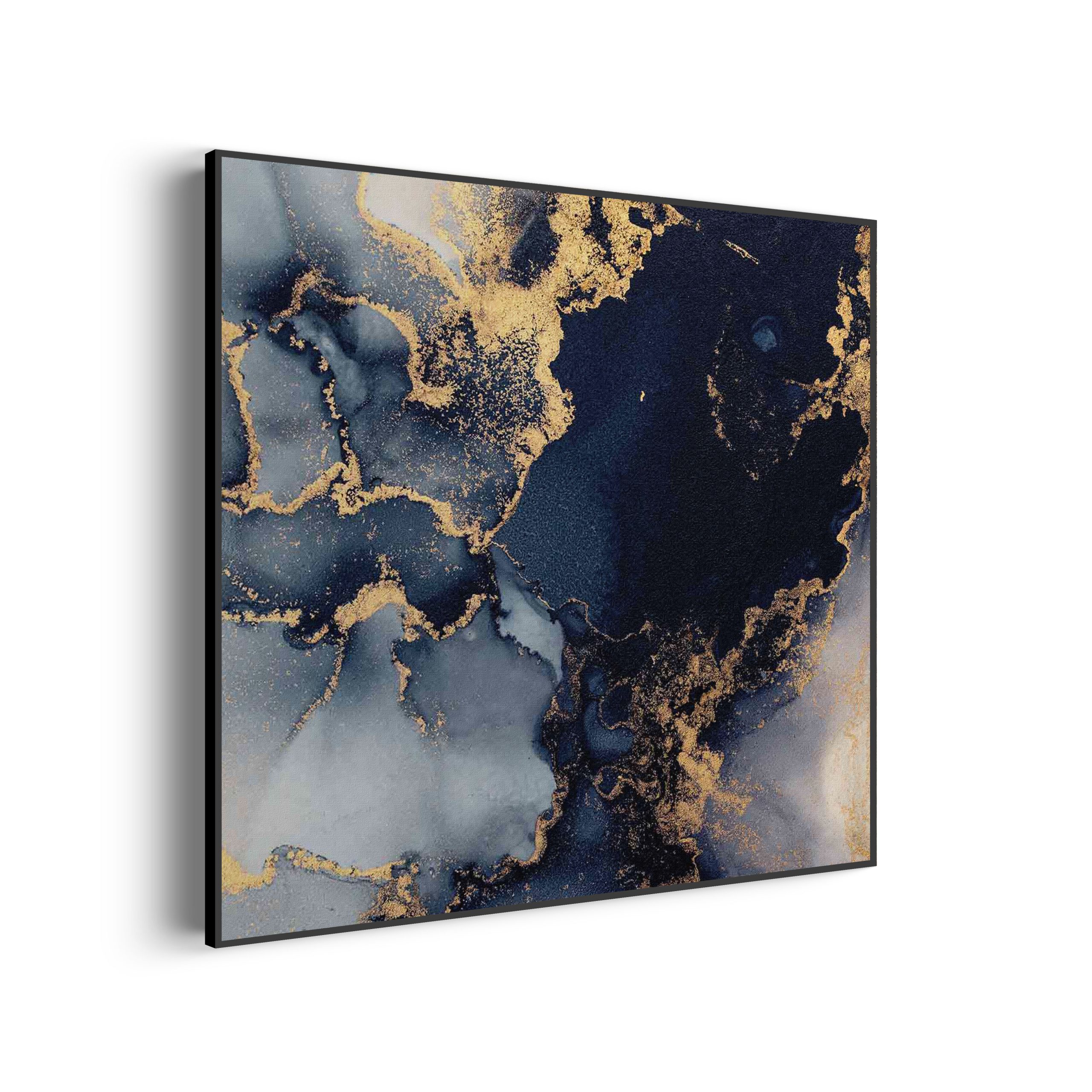 Akoestisch Schilderij Marmer Look Chique Donker Blauwtinten met Goud 02 Vierkant Template Vierkant Rond marmer 31 1 3 scaled 1