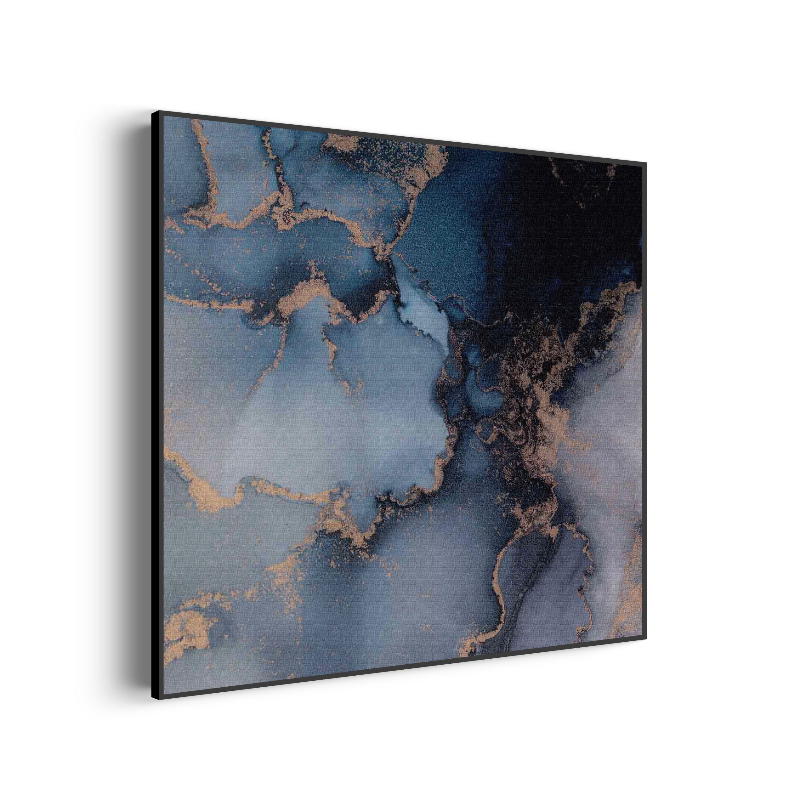 Akoestisch Schilderij Marmer Look Chique Donker Blauwtinten met Goud 03 Vierkant Template Vierkant Rond marmer 32 1 3 scaled 1