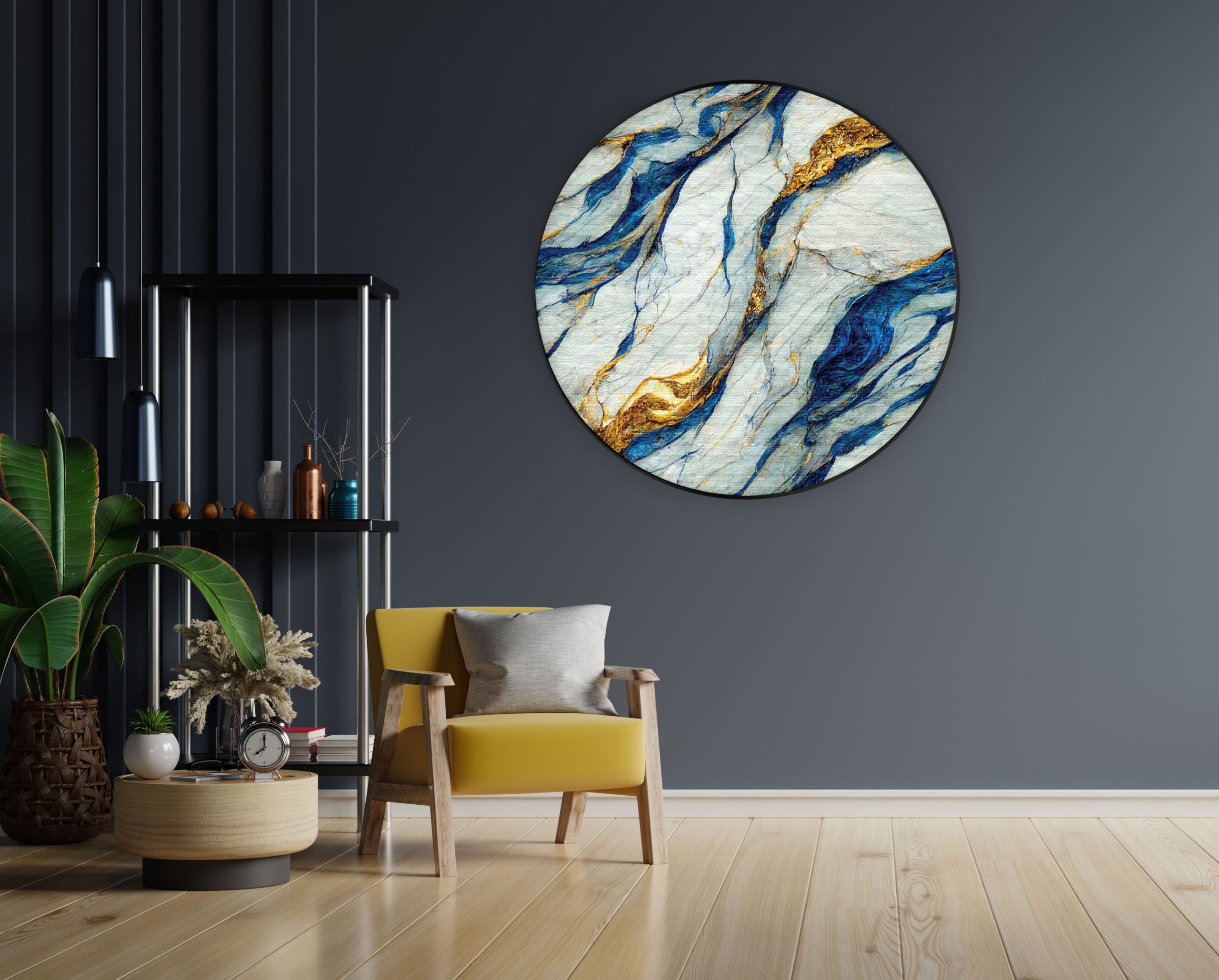Akoestisch Schilderij Basis Marmer Look Grijs Rond - Muurcirkel Template Vierkant Rond marmer 36 1 1 scaled 1