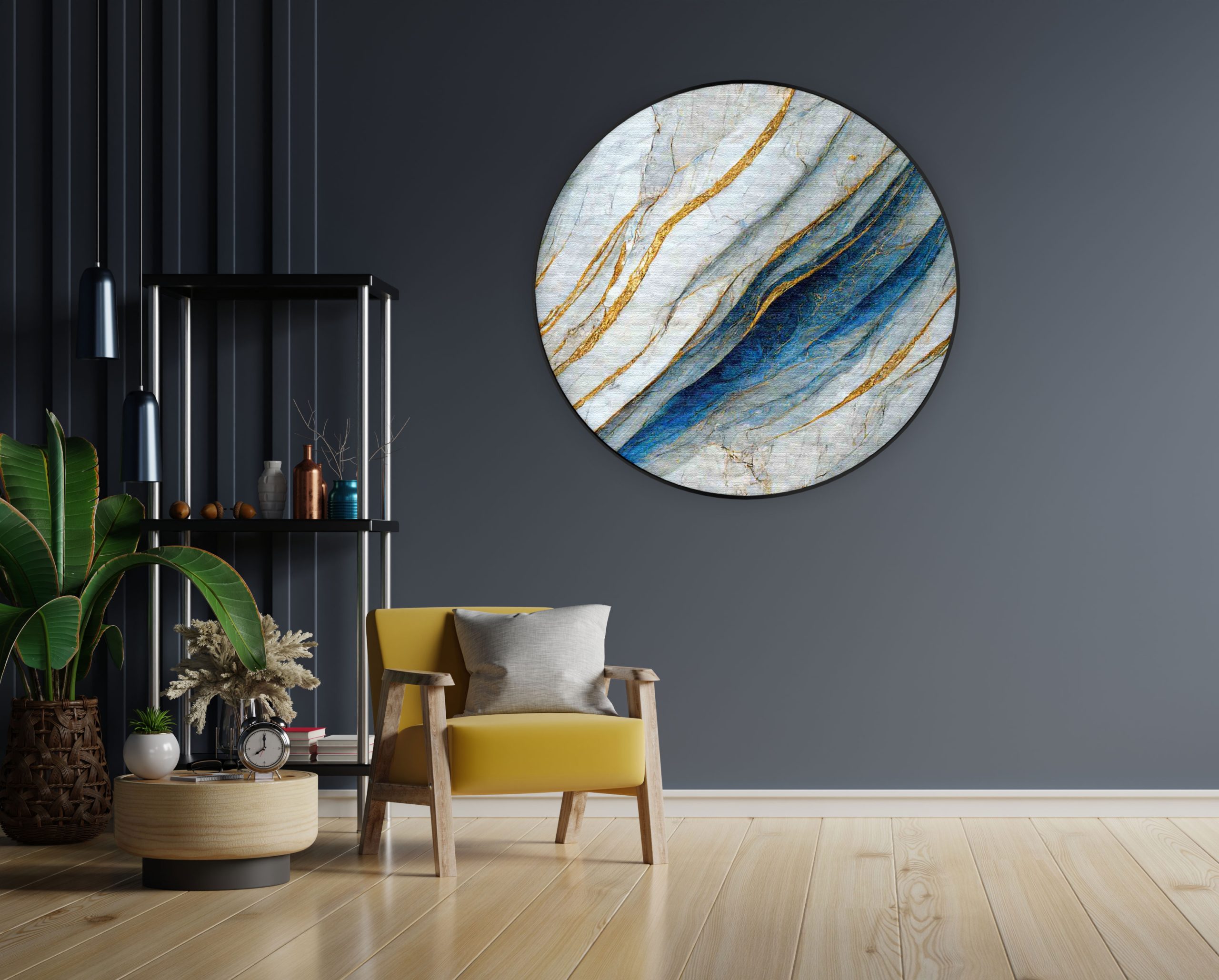 Akoestisch Schilderij Basis Marmer Look Grijs Rond - Muurcirkel Template Vierkant Rond marmer 38 1 1 scaled 1