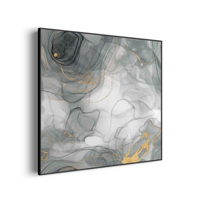 Akoestisch Schilderij Abstract Marmer Look Grijs met Goud 01 Vierkant Template Vierkant Rond marmer 7 1 3 scaled 1