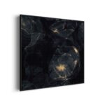 Akoestisch Schilderij Abstract Marmer Look Zwart met Goud 02 Vierkant Template Vierkant Rond marmer 9 1 3 scaled 1