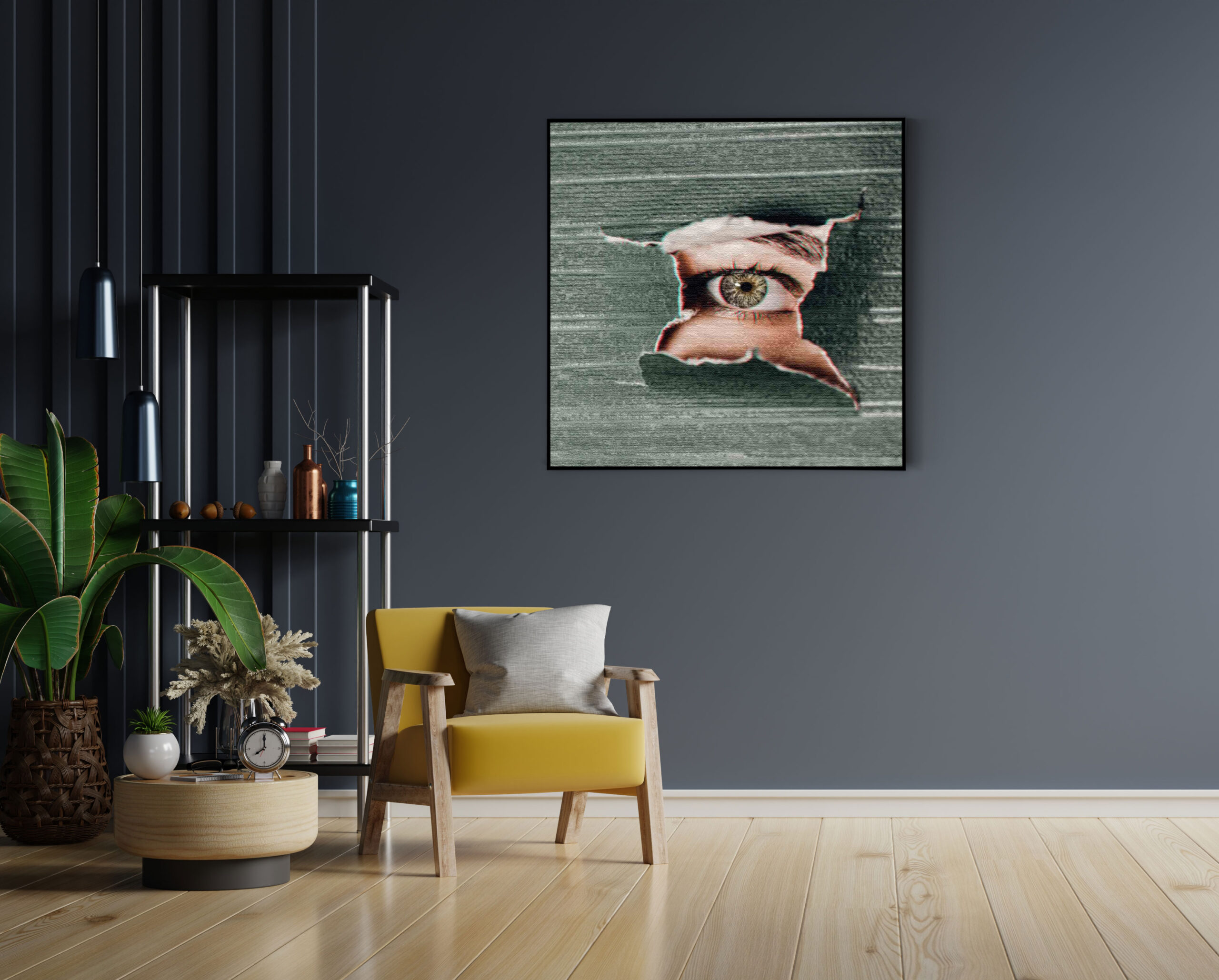 Akoestisch Schilderij I am Watching You Vierkant Template Vierkant Rond mensen 15 1 1 scaled 1
