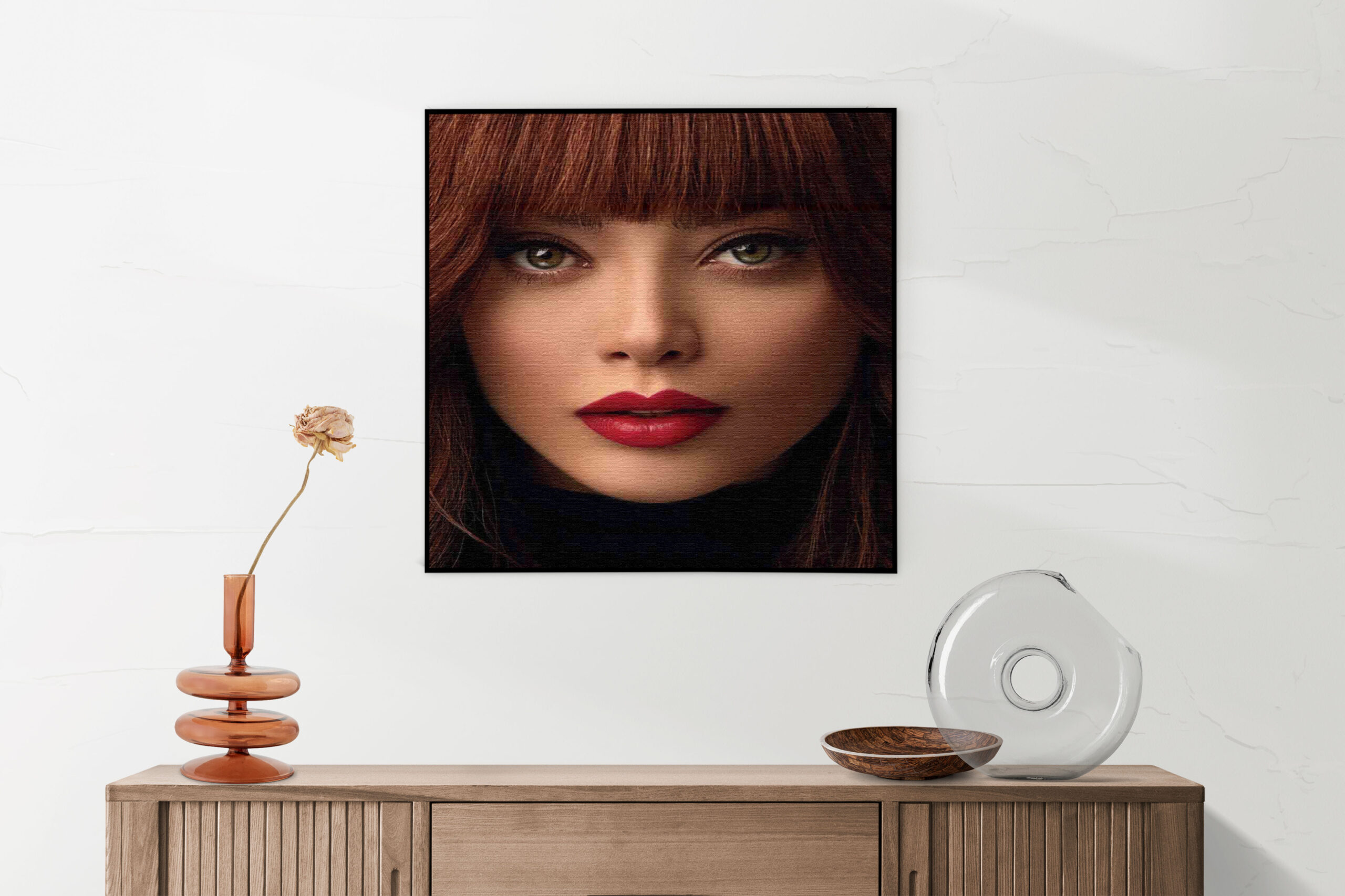 Akoestisch Schilderij Mooie Vrouw Met Oranje Haar Vierkant Template Vierkant Rond mensen 20 1 2 scaled 1