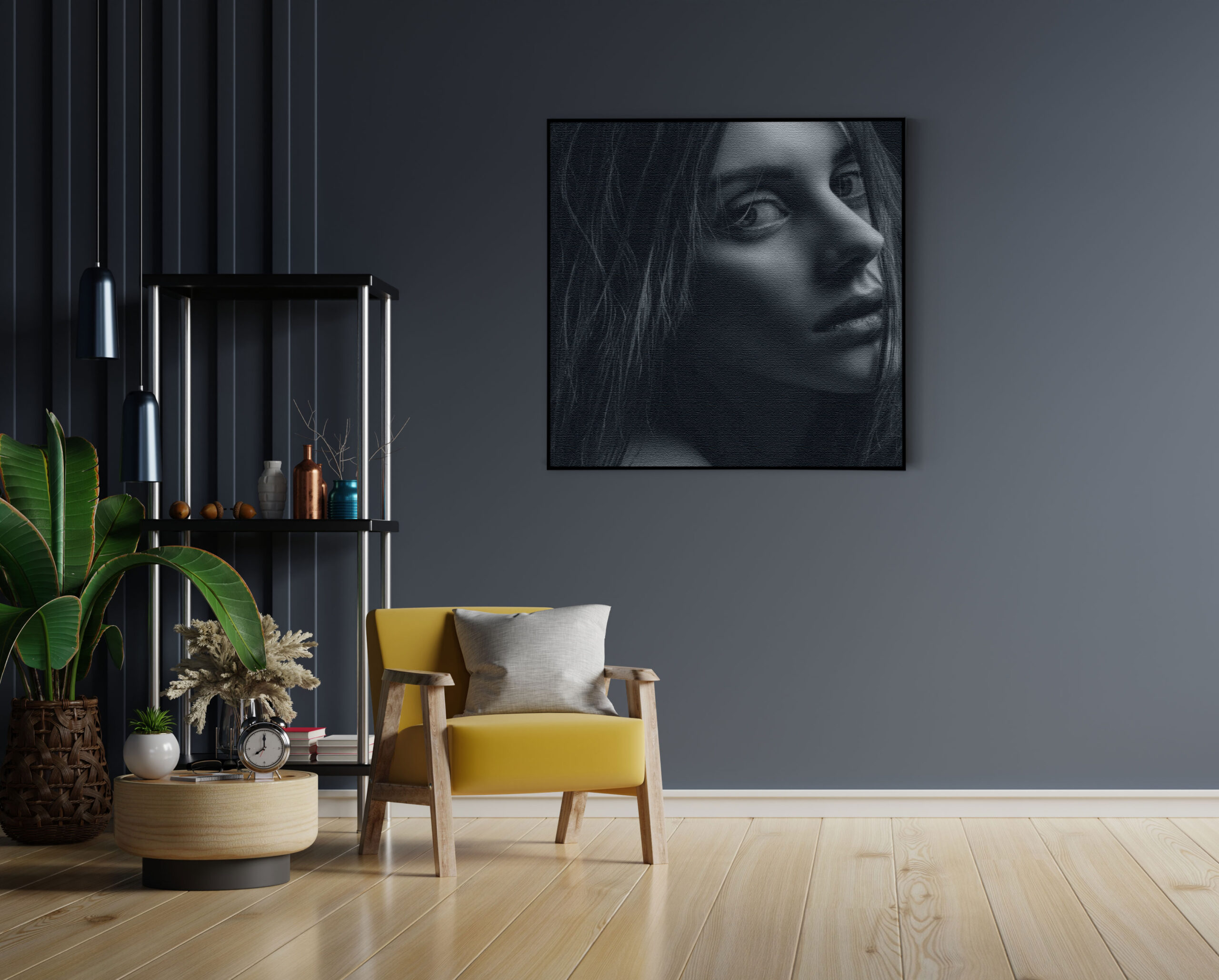 Akoestisch Schilderij Mooie Vrouw in Het Duister Vierkant Template Vierkant Rond mensen 5 1 1 scaled 1