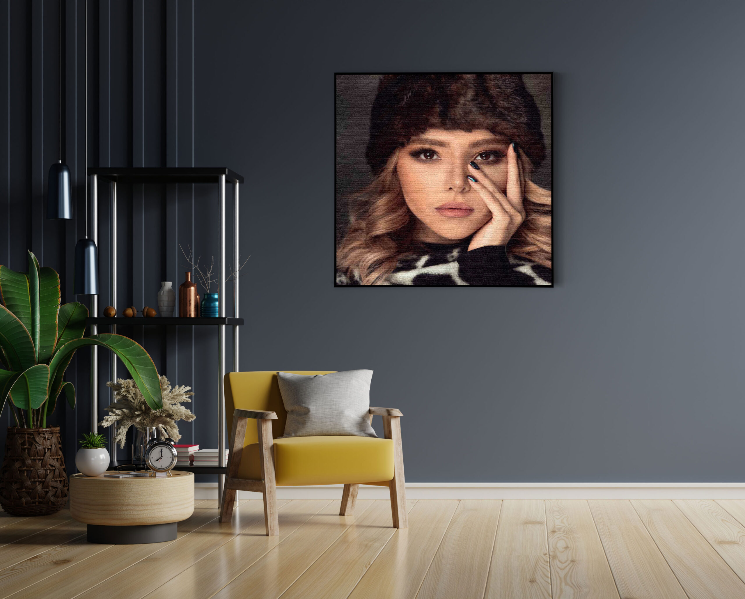Akoestisch Schilderij Sexy Blonde Dame Met Oosterse Muts Vierkant Template Vierkant Rond mensen 6 1 1 scaled 1