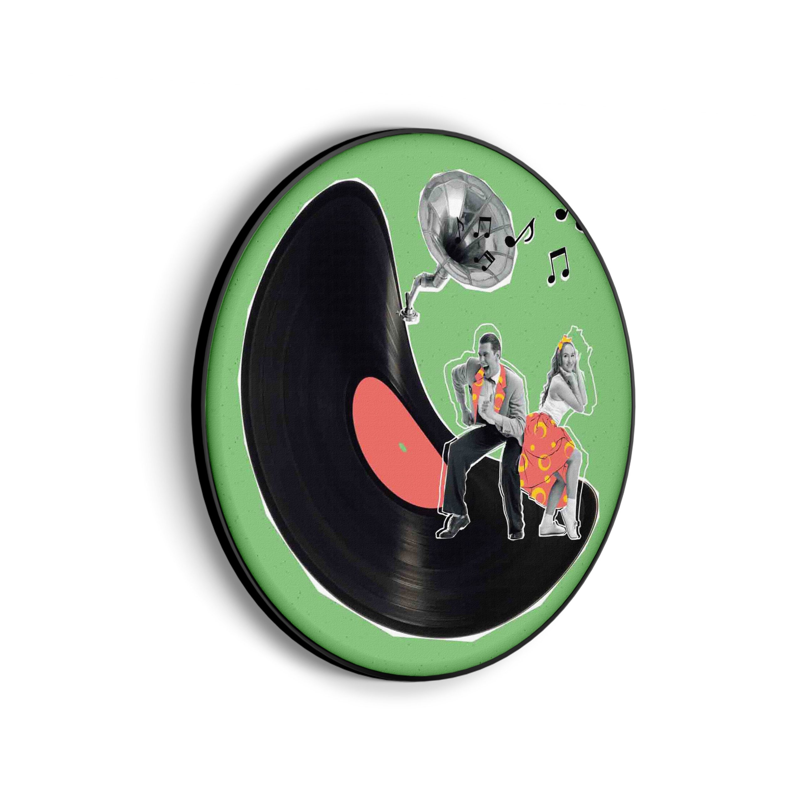 Akoestisch Schilderij Platendraaier Rond - Muurcirkel Template Vierkant Rond muziek 2 scaled 1