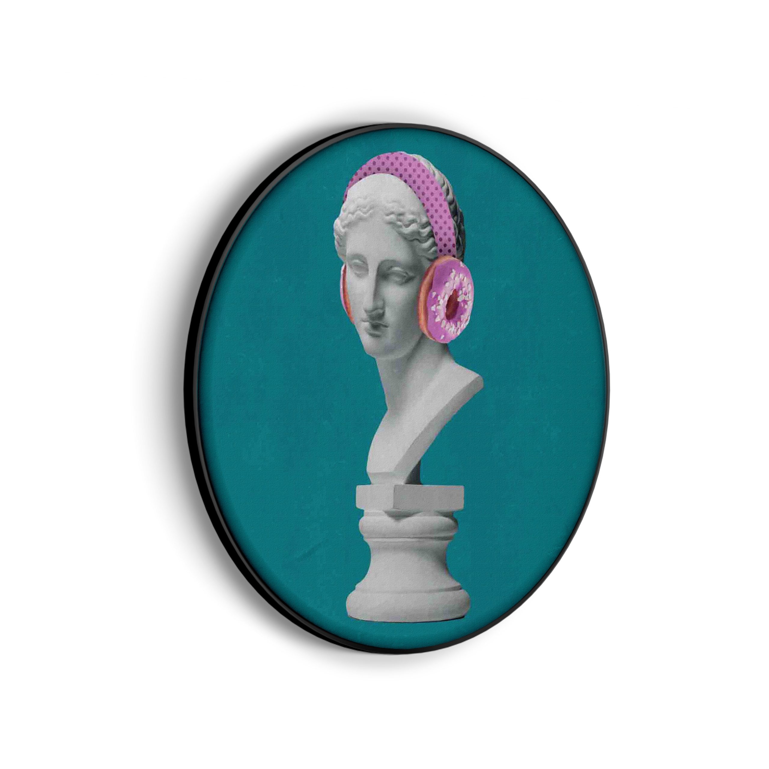 Akoestisch Schilderij The Dancing Disco Rond - Muurcirkel Template Vierkant Rond muziek 6 scaled 1