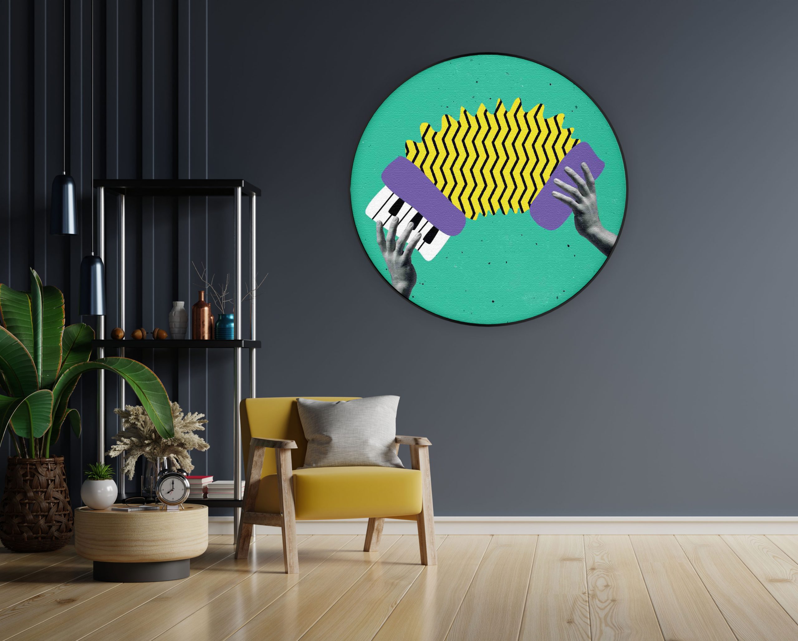 Akoestisch Schilderij Accordeon Rond - Muurcirkel Template Vierkant Rond muziek 7 1 scaled 1