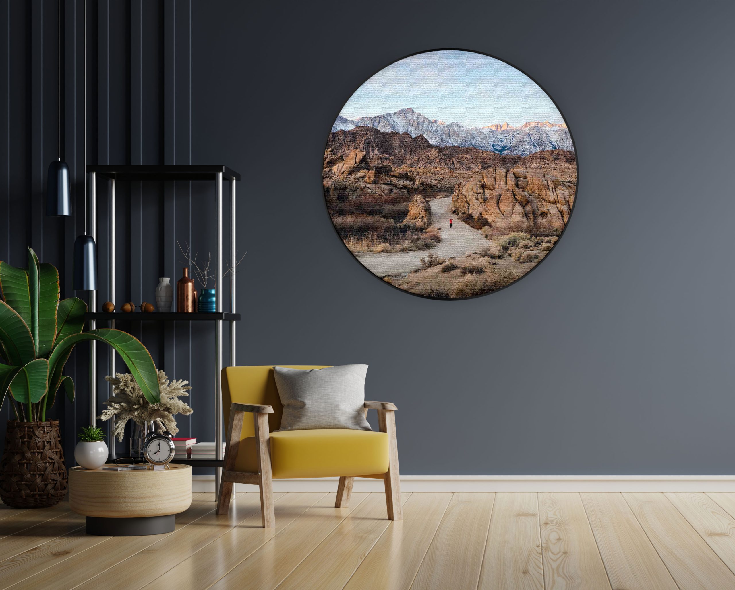 Akoestisch Schilderij Mount Whitney Rond - Muurcirkel Template Vierkant Rond natuur 16 1 1 scaled 1