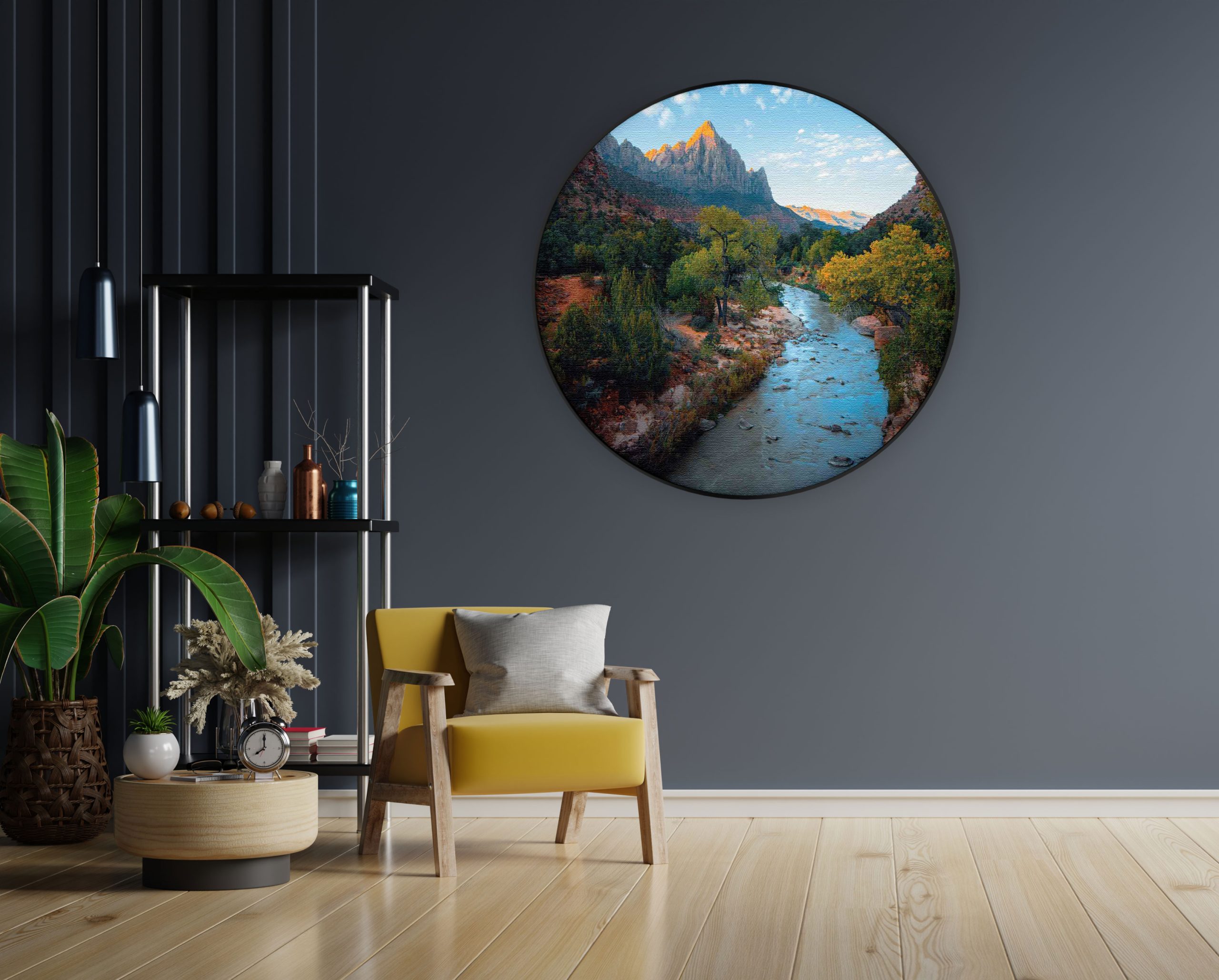 Akoestisch Schilderij De rivier van Zion Rond - Muurcirkel Template Vierkant Rond natuur 21 1 1 scaled 1