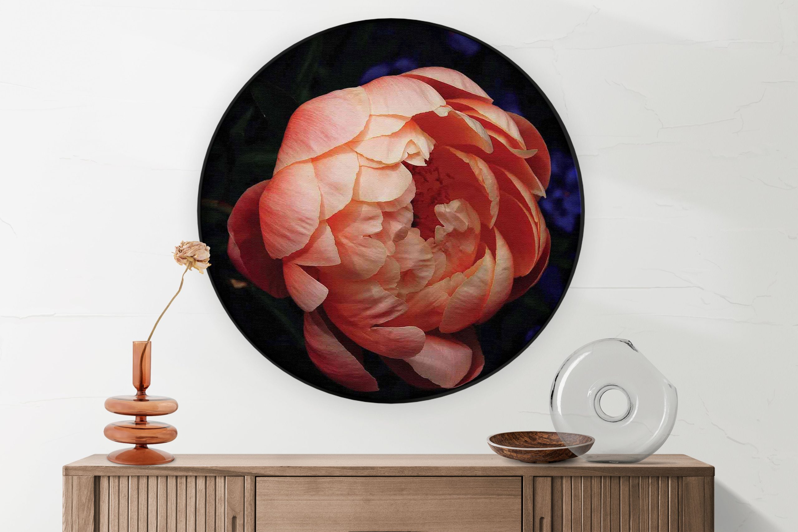 Akoestisch Schilderij Pioenroos Rond - Muurcirkel Template Vierkant Rond natuur 28 1 2 scaled 1