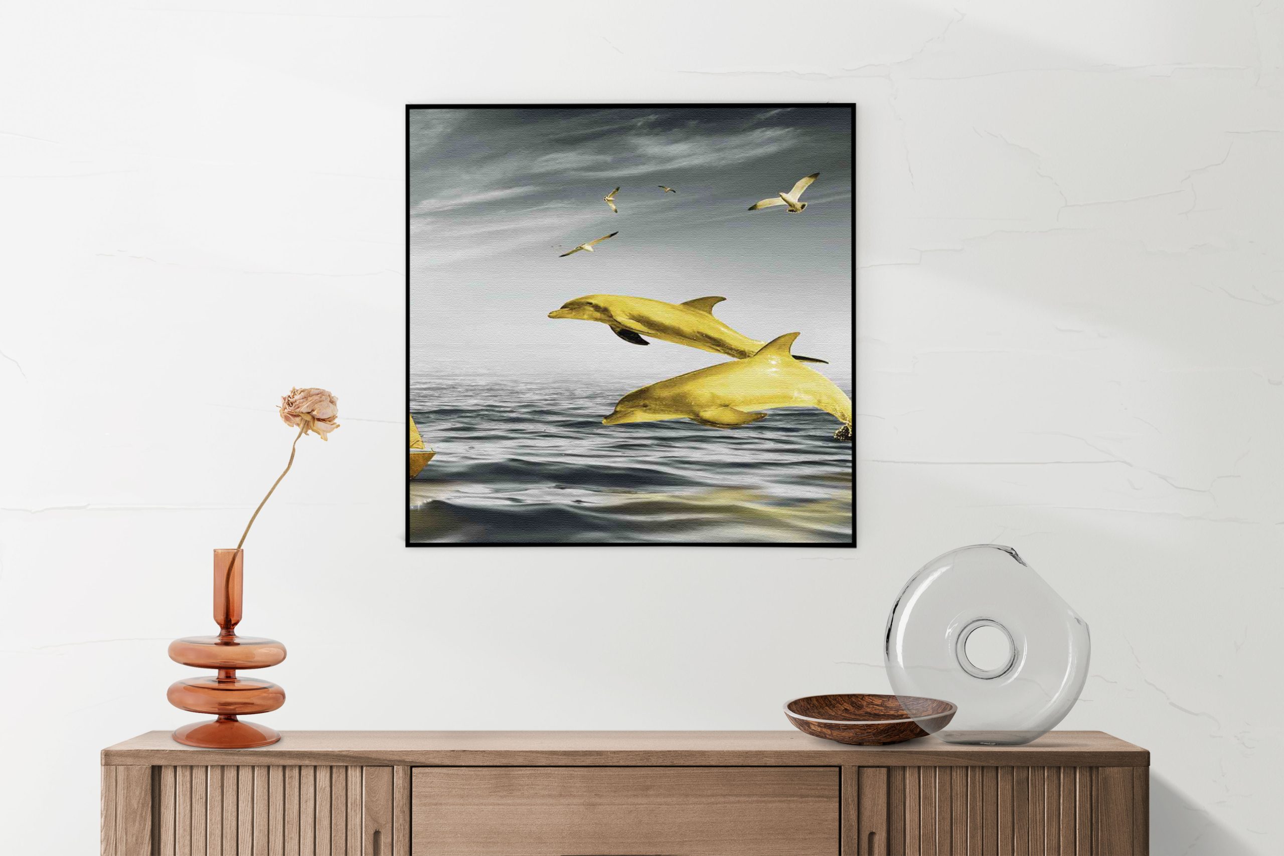 Akoestisch Schilderij Het gele bootje Vierkant Template Vierkant Rond natuur 33 1 2 scaled 2