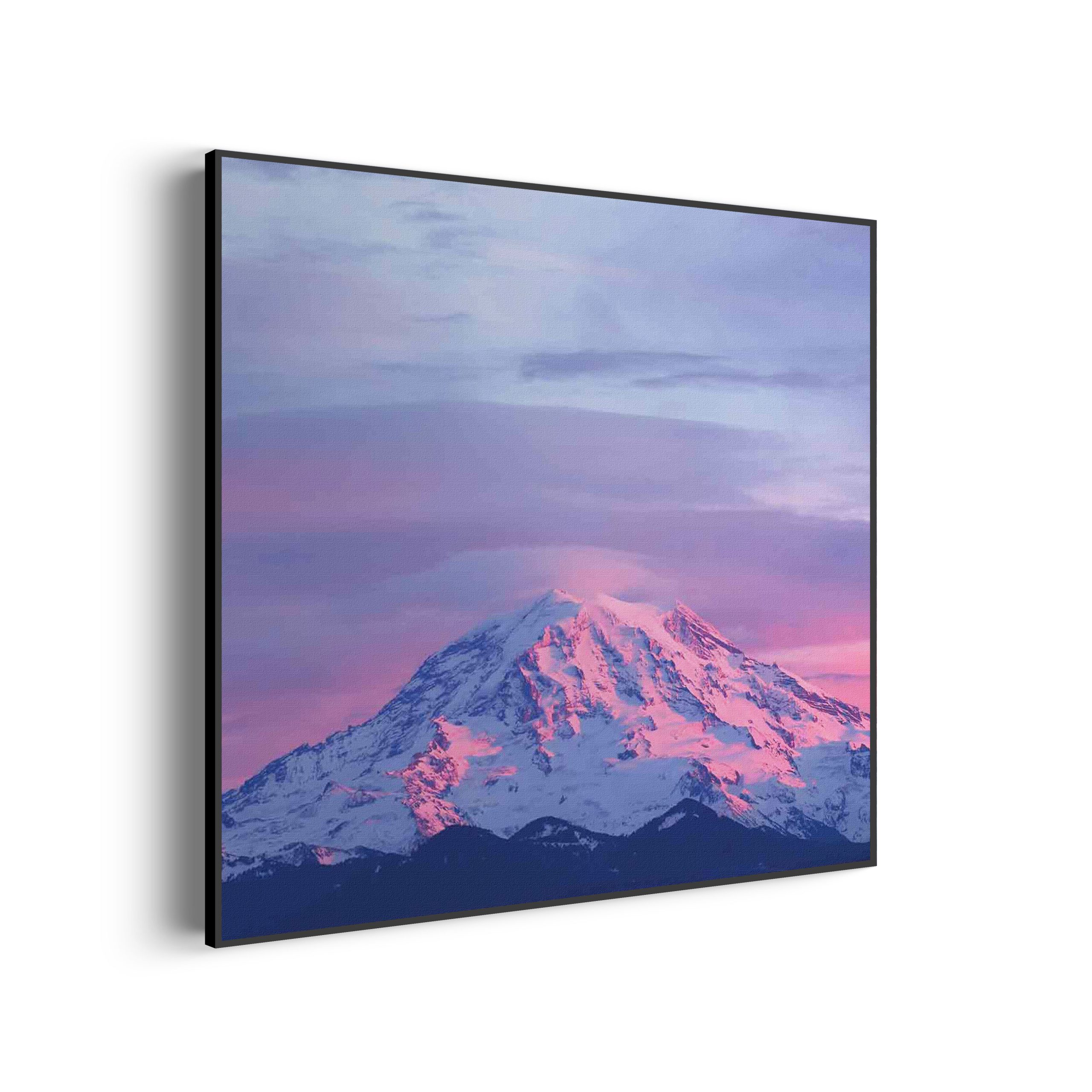 Akoestisch Schilderij Natuurlijke zons ondergang op witte berg Vierkant Template Vierkant Rond natuur 41 scaled 2