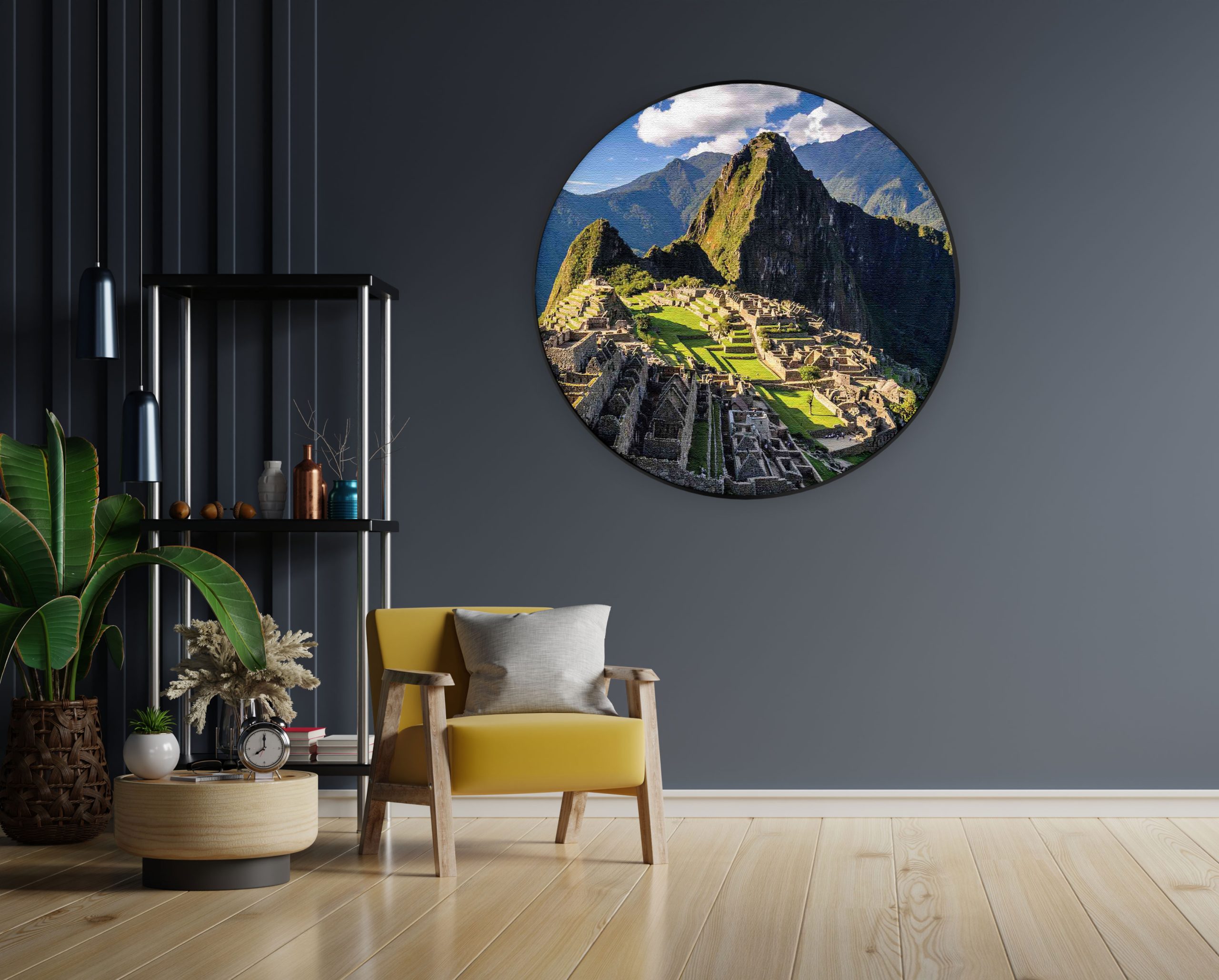 Akoestisch Schilderij Machu Picchu Rond - Muurcirkel Template Vierkant Rond natuur 44 1 1 scaled 1