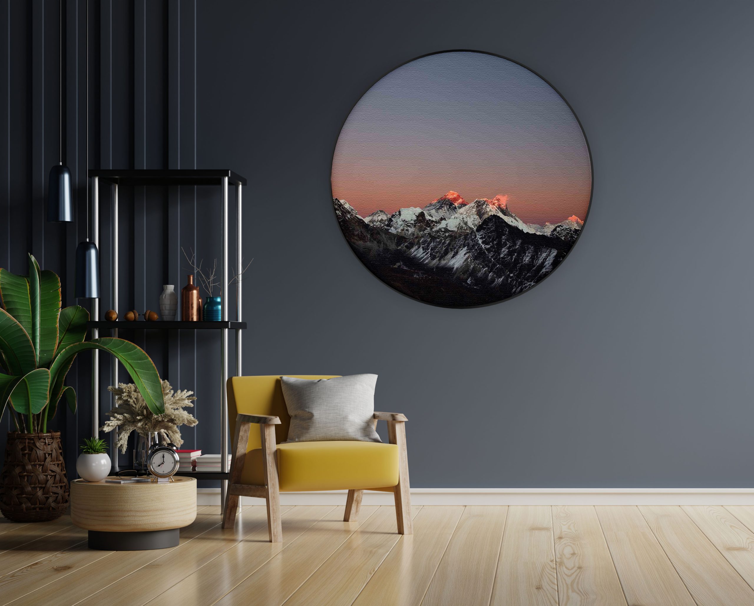 Akoestisch Schilderij Het Witte gebergte Rond - Muurcirkel Template Vierkant Rond natuur 45 1 1 scaled 1