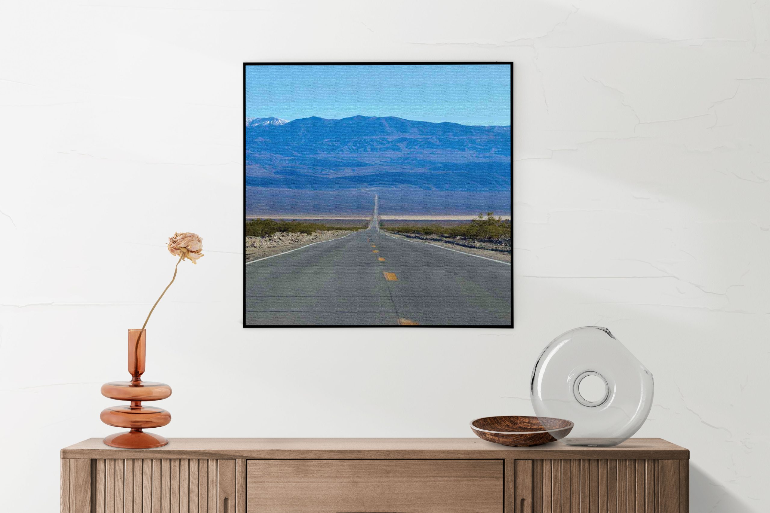 Akoestisch Schilderij The road in Deathvalley Vierkant Template Vierkant Rond natuur 5 1 2 scaled 2