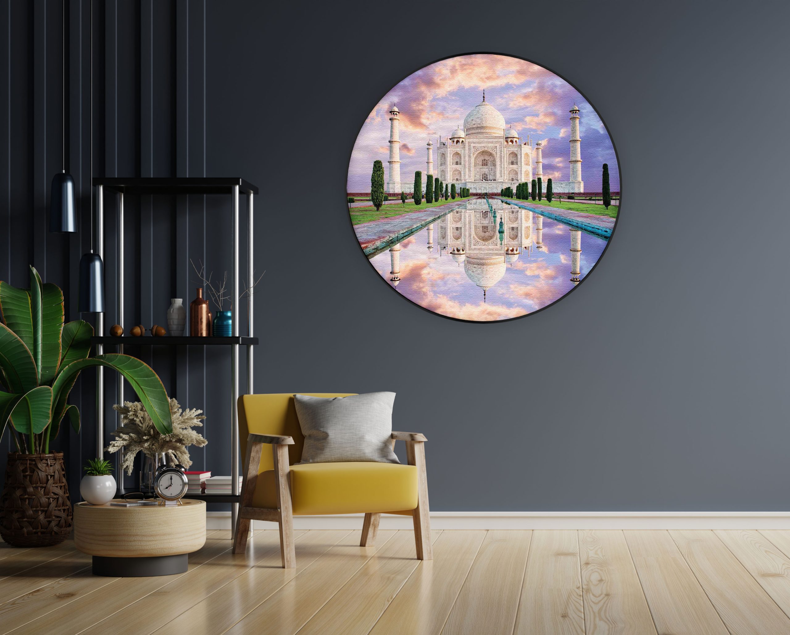 Akoestisch Schilderij De Tajmahal 2 Rond - Muurcirkel Template Vierkant Rond natuur 58 1 1 scaled 1
