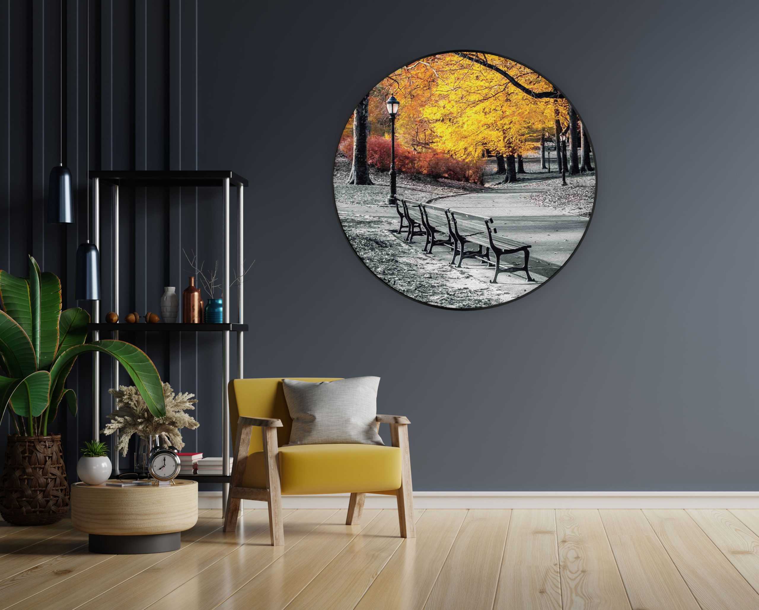 Akoestisch Schilderij Gele herfst Rond - Muurcirkel Template Vierkant Rond natuur 8 1 1 scaled 1