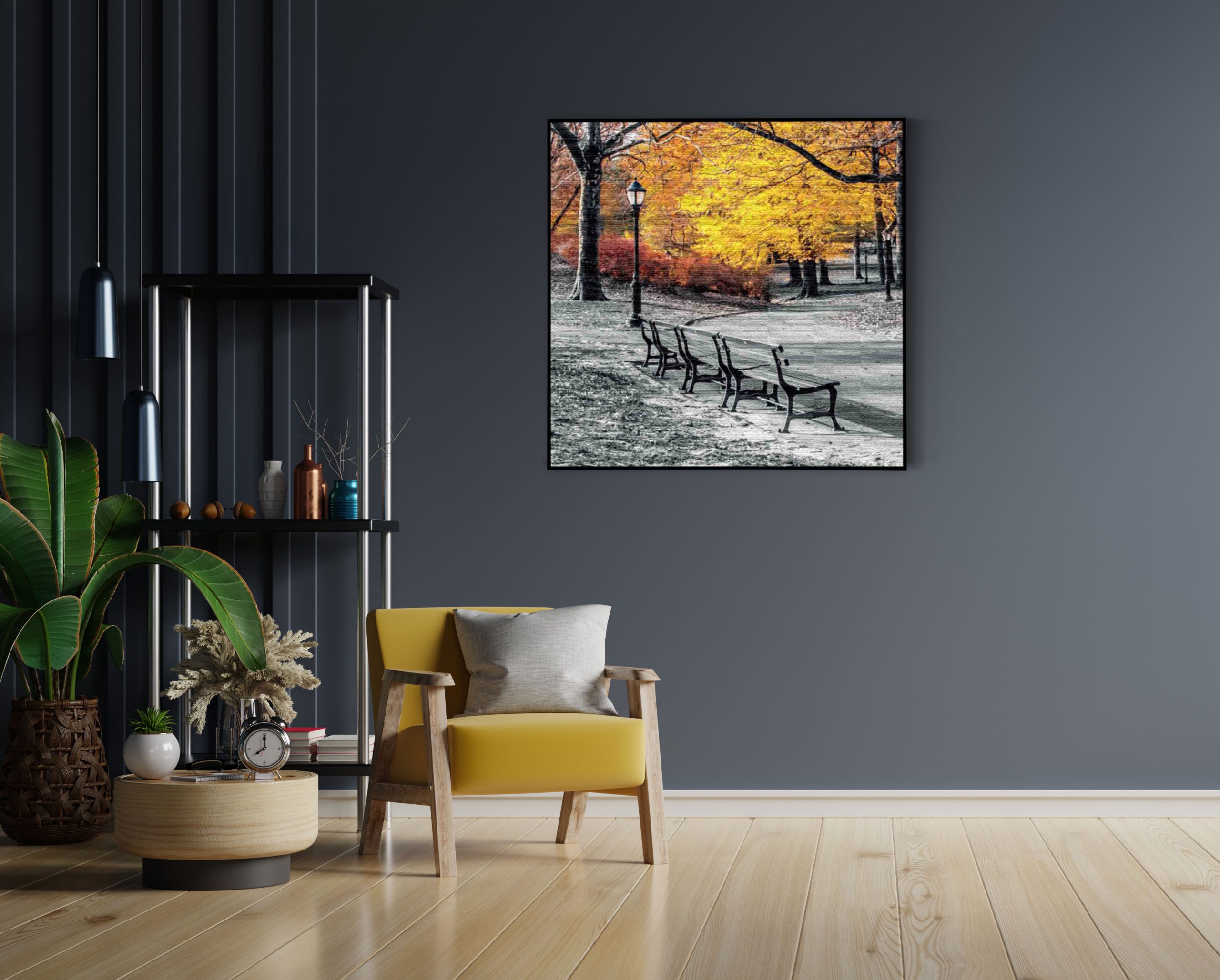Akoestisch Schilderij Gele herfst Vierkant Template Vierkant Rond natuur 8 1 1 scaled 2