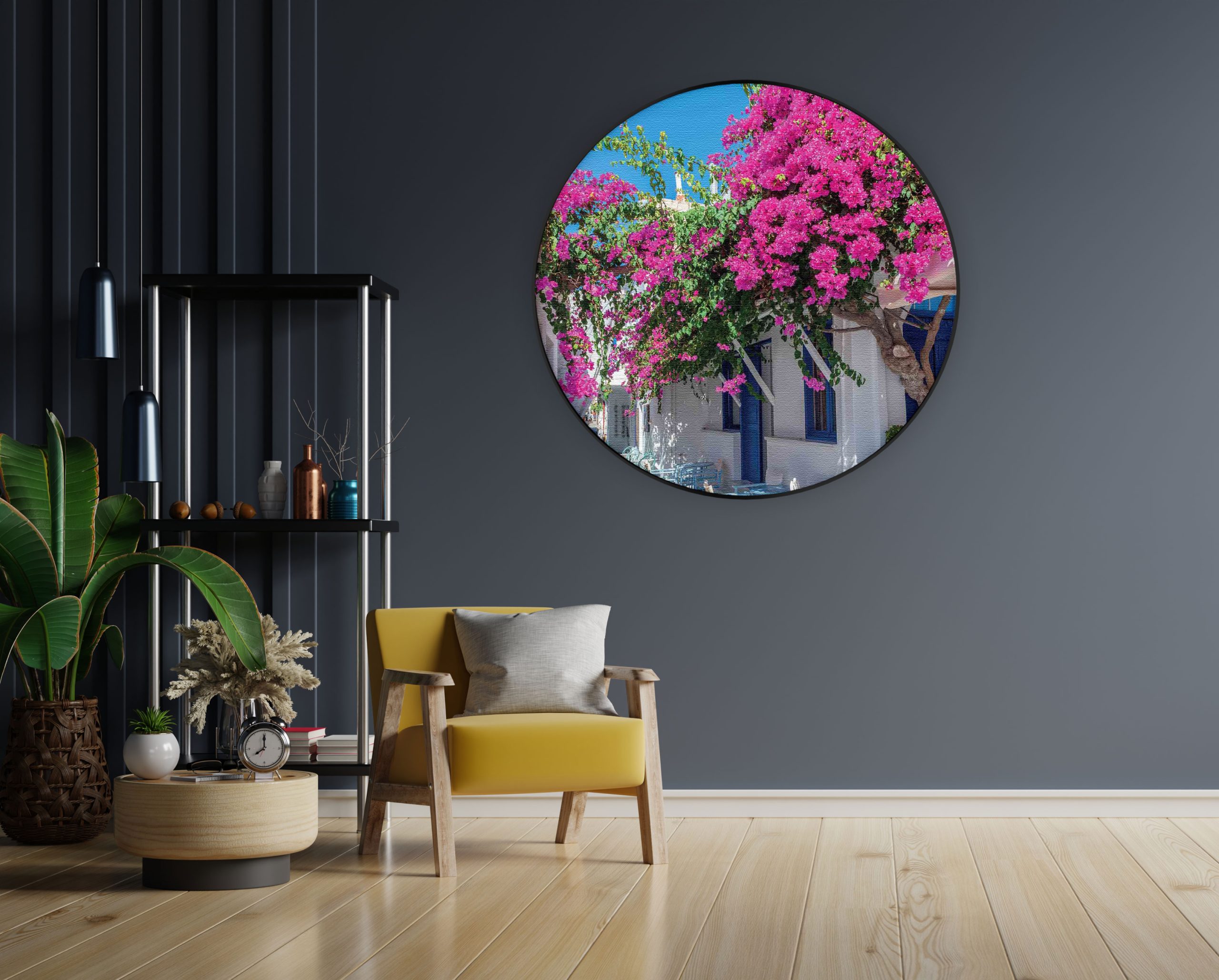 Akoestisch Schilderij Kleurrijk griekenland Rond - Muurcirkel Template Vierkant Rond natuur 83 1 1 scaled 1