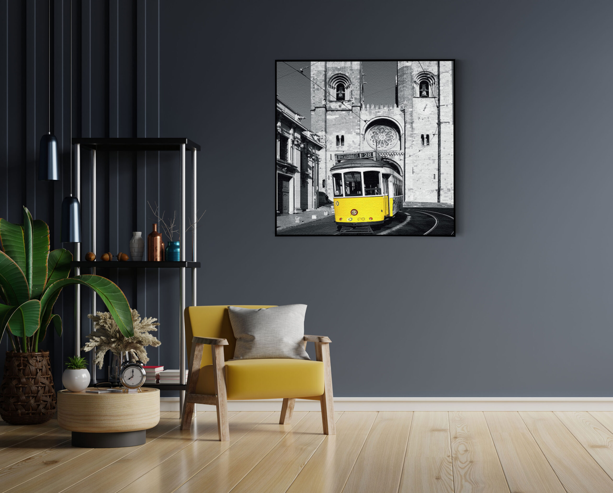 Akoestisch Schilderij Old School Tram Vierkant Template Vierkant Rond retro 15 4 scaled 1