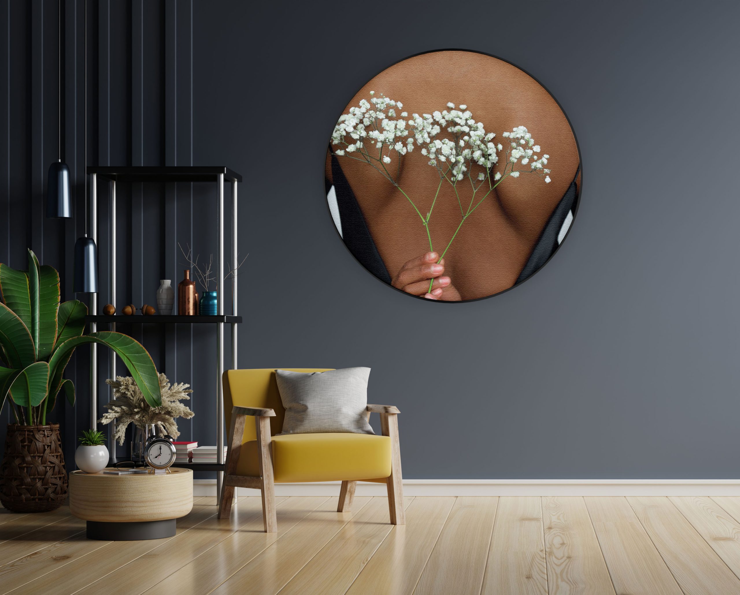 Akoestisch Schilderij Witte Gipskruid Rond - Muurcirkel Template Vierkant Rond romantisch 2 1 scaled 1