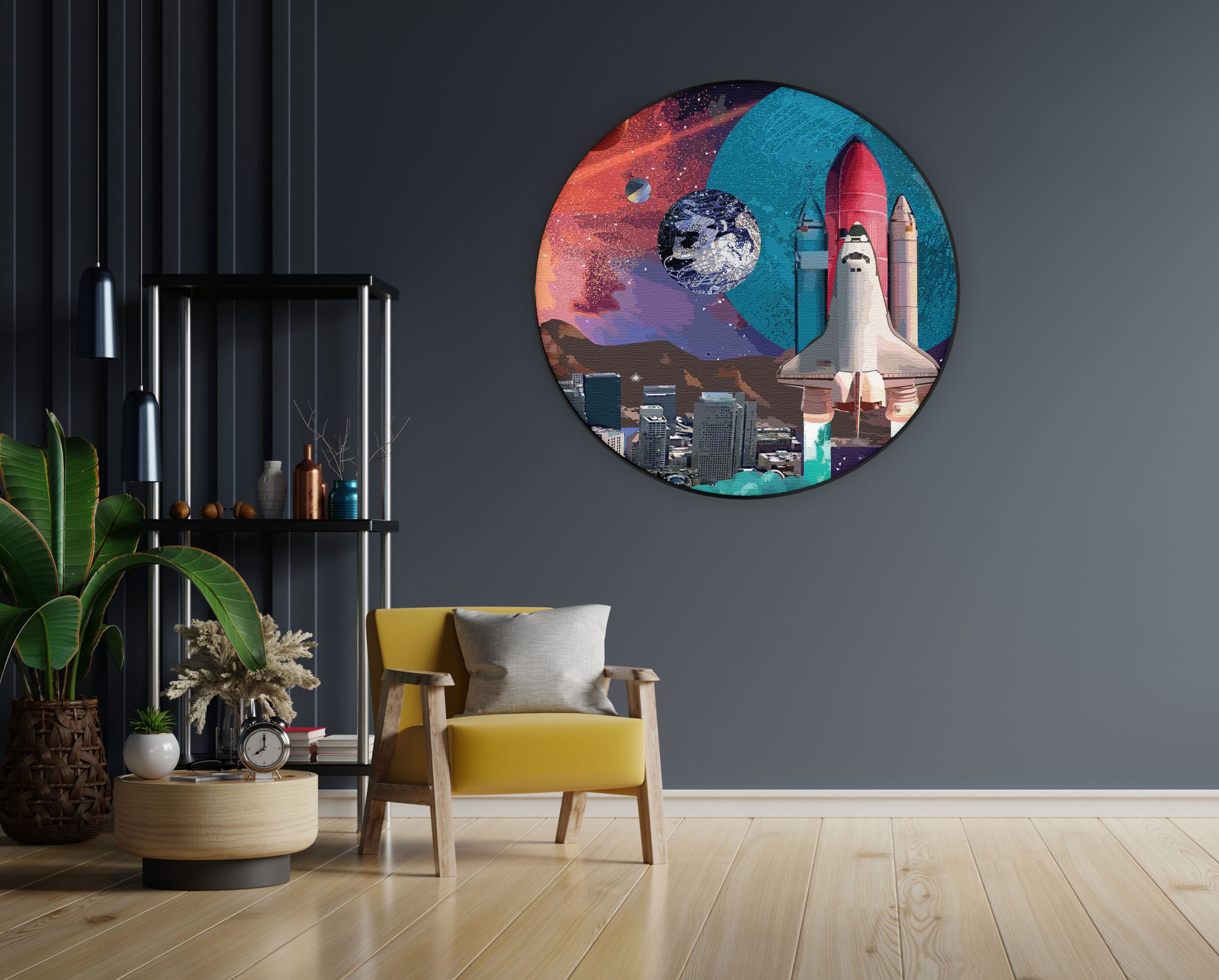 Akoestisch Schilderij Ready for takeoff Rond - Muurcirkel Template Vierkant Rond ruimtevaart 10 1 scaled 1